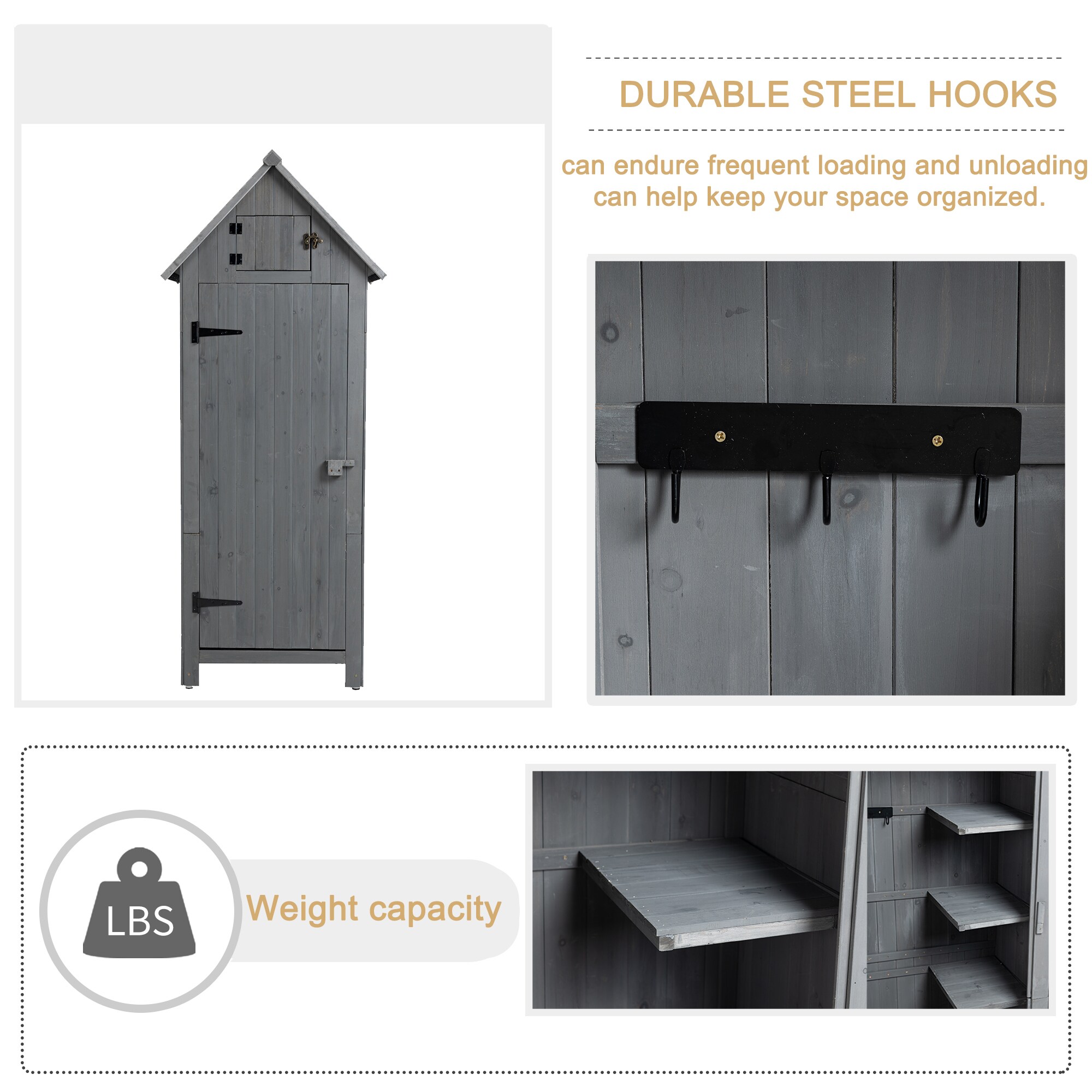 WELLFOR TWSG020-GR Wood-Storage-Buildings - View #8