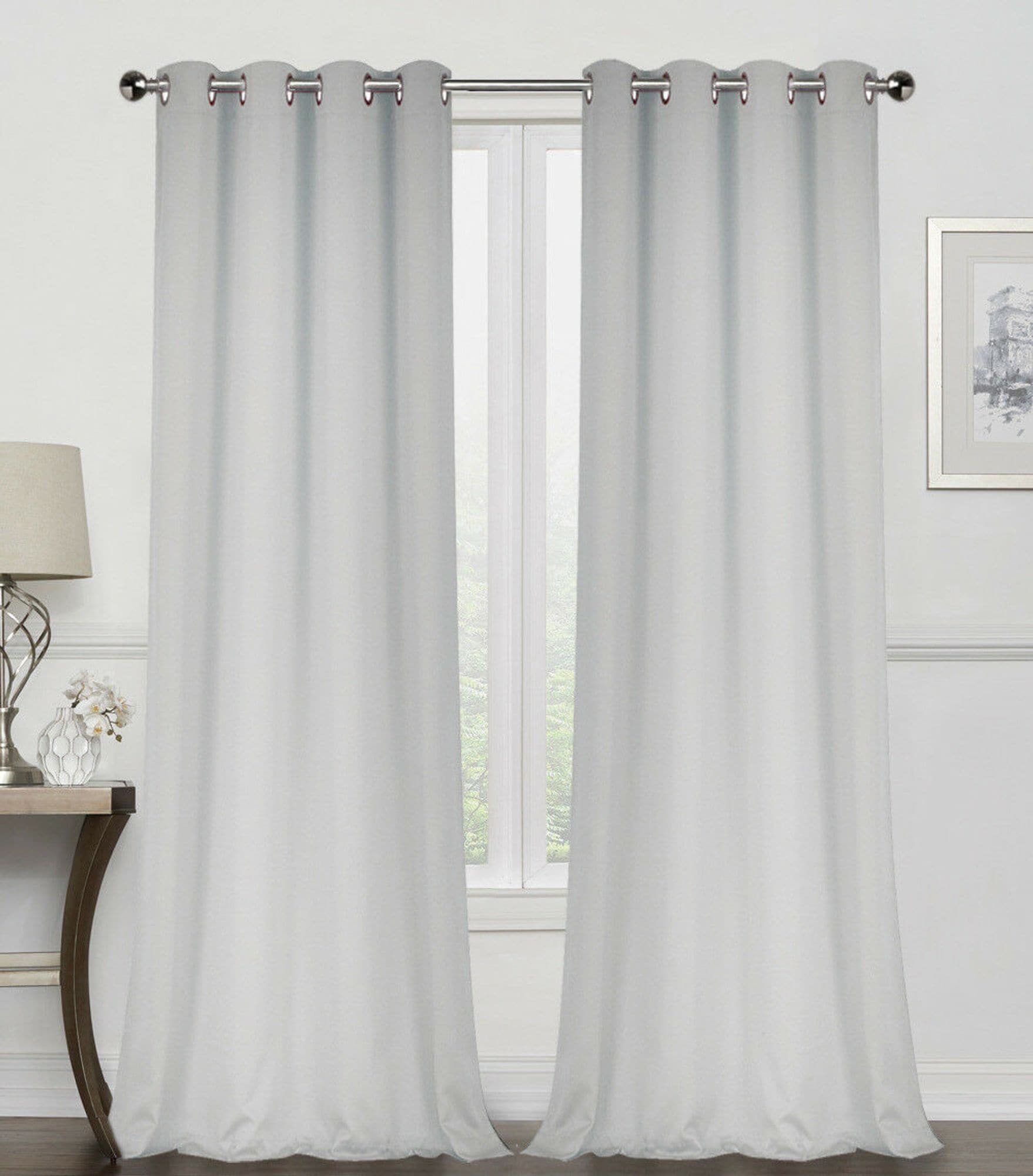 KATE AURORA 2 Pack: Hotel Thermal Grommet 100 Percent Blackout Curtains ...