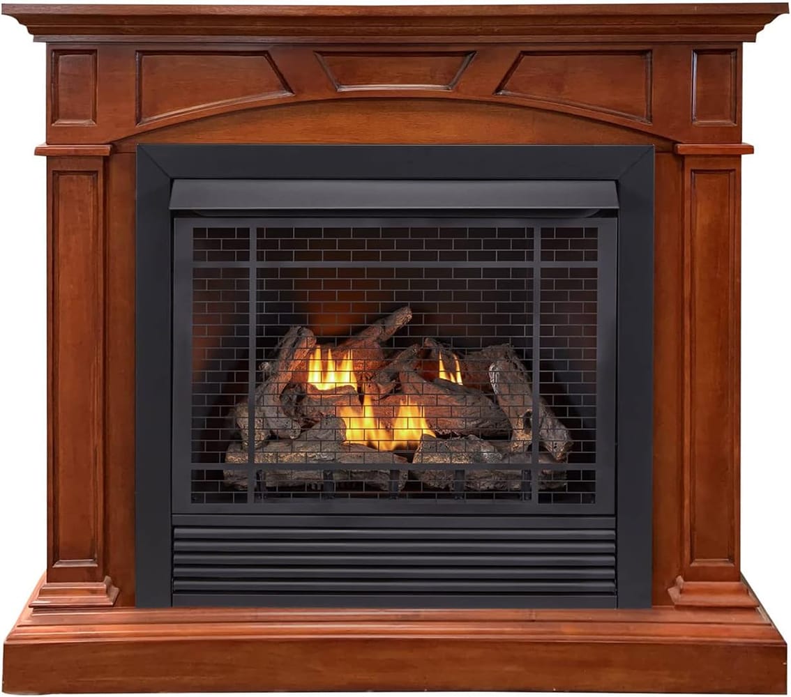 Duluth Forge FDI32R-M-HC 55-Inches Black Ventless Liquid Propane and Natural Gas Fireplace