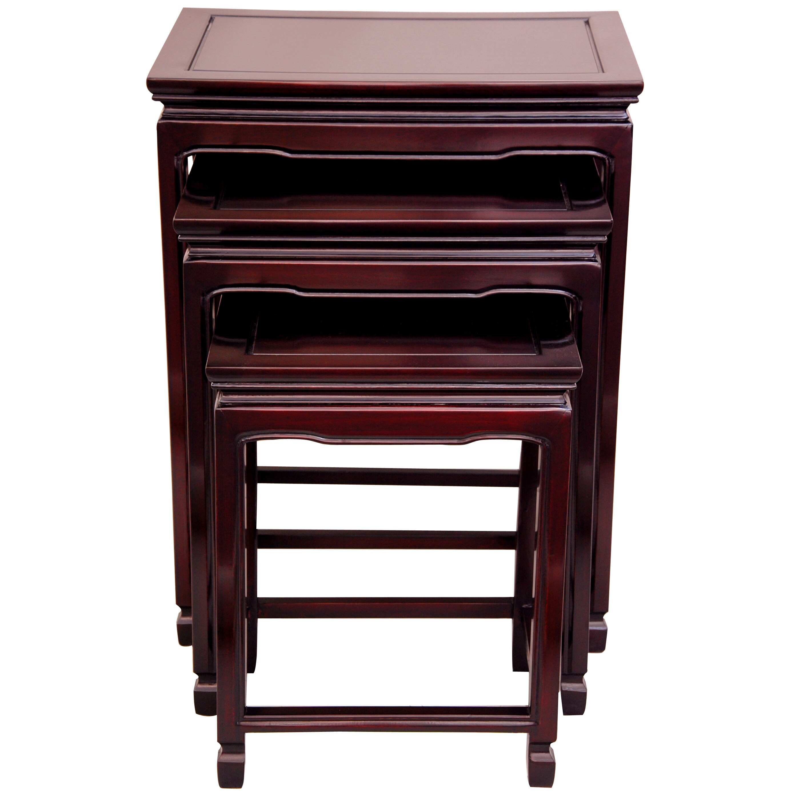 Red Lantern ST-PB103-RWD Oriental Rosewood Accent Table Set