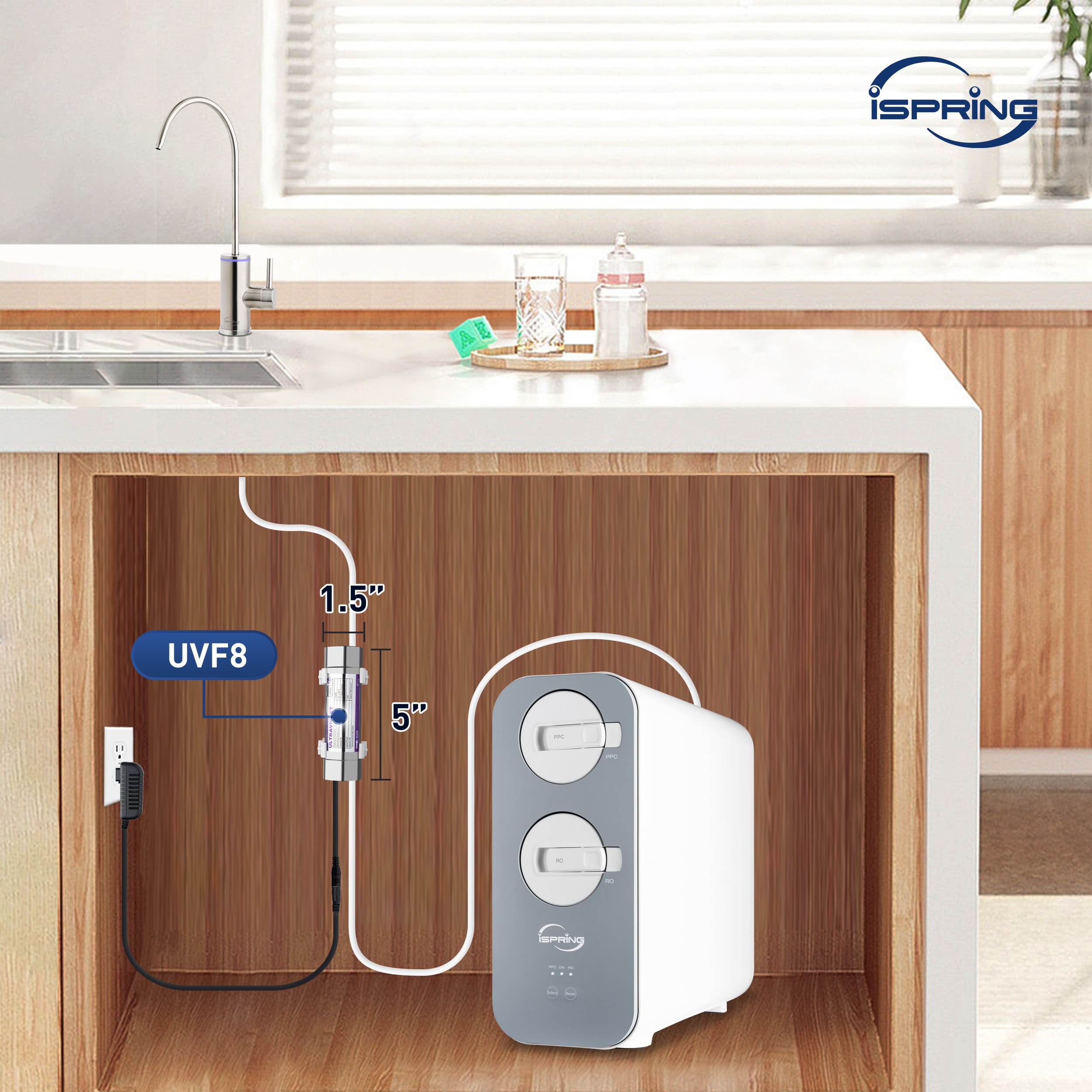 iSpring RO800G+UVF8 Under-Sink-Filtration-Systems - View #4