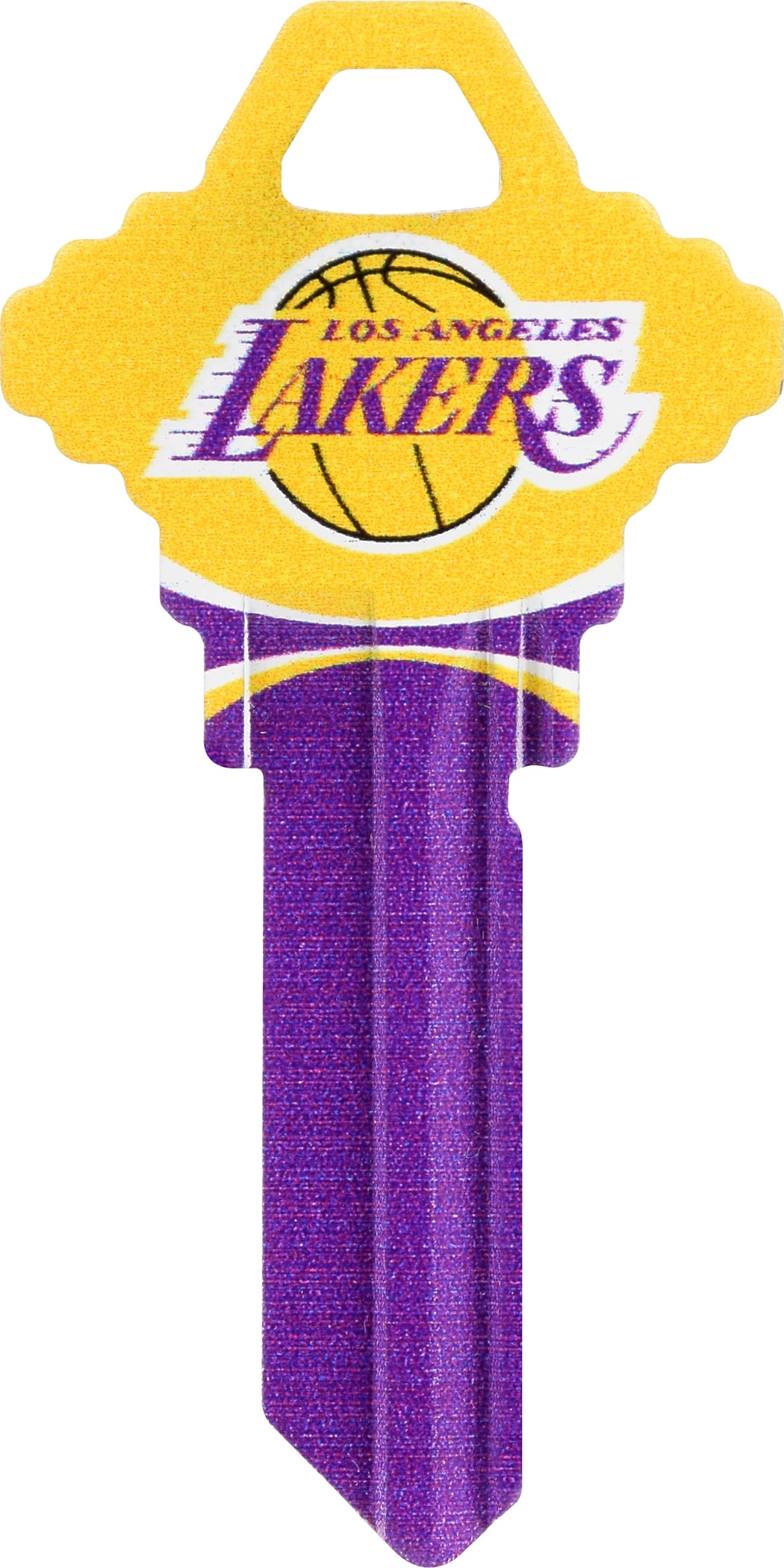 Hillman 94096 Los Angeles Lakers Multicolored Blank Brass House/Entry Key Blank