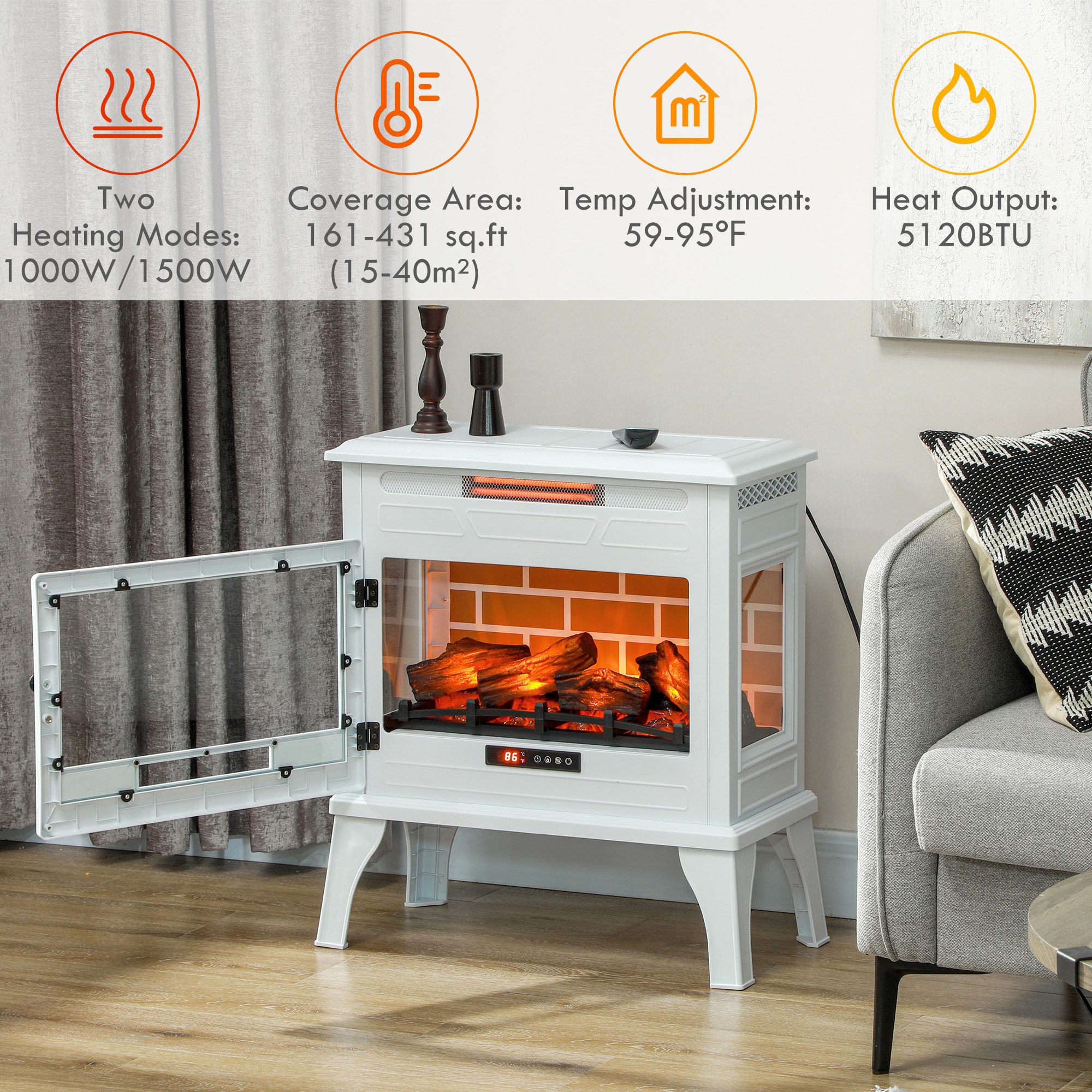 Bybafun YE7400041 Electric-Fireplaces - View #4