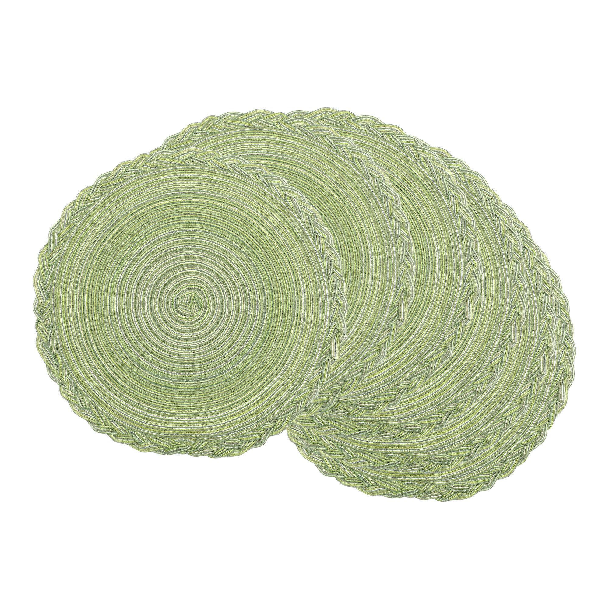 Unique Bargains Rustic Placemats 6pcs Placemats for Dining Table Decor Indoor Outdoor Washable Kitchen Table Mat Wipe Clean 15x15in Green #S25120800UX5910