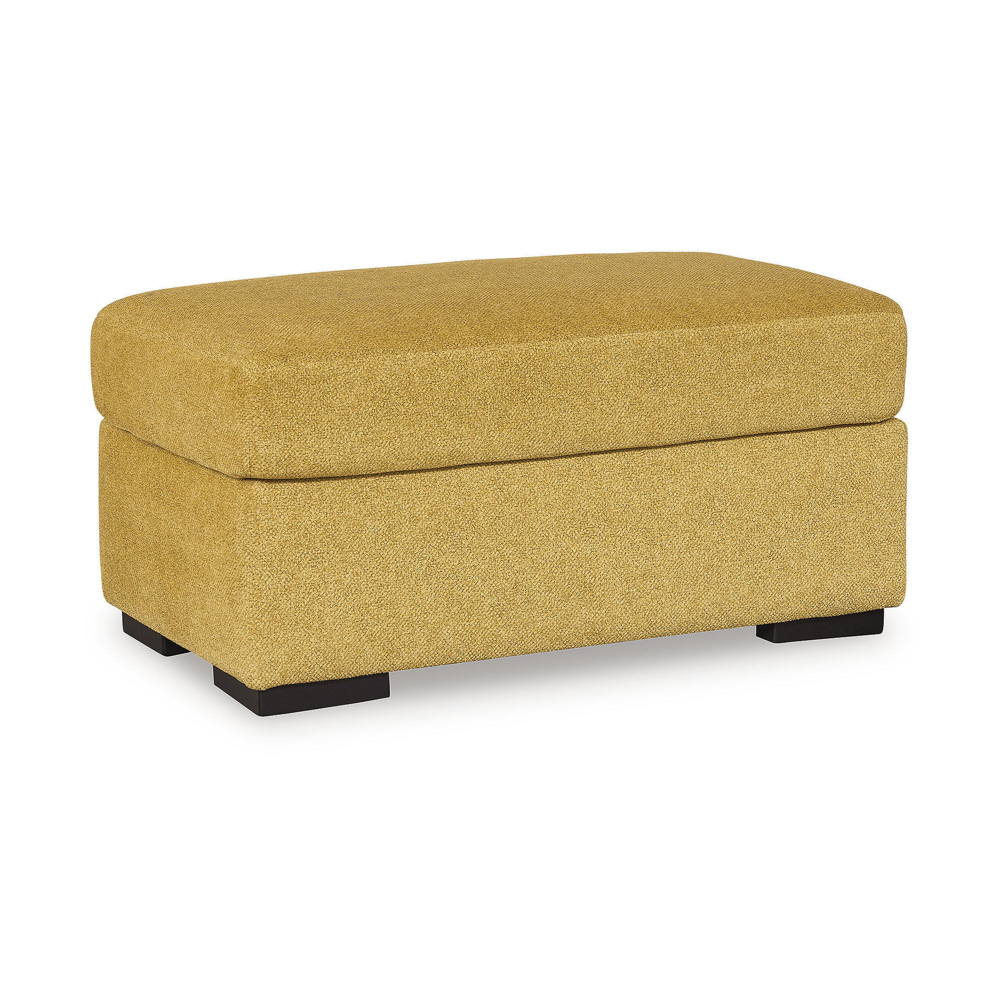 Signature Design by Ashley 6750614 Keerwick Sunflower Yellow Ottoman with Polyester Upholstery and Reinforced Frame