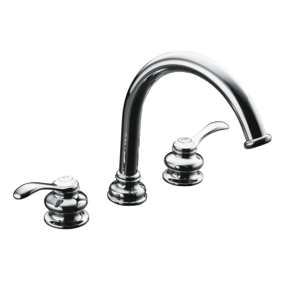 Kohler Fairfax Polished Chrome 2 Handle Deck Mount Roman High Arc Bathtub Faucet At 6527