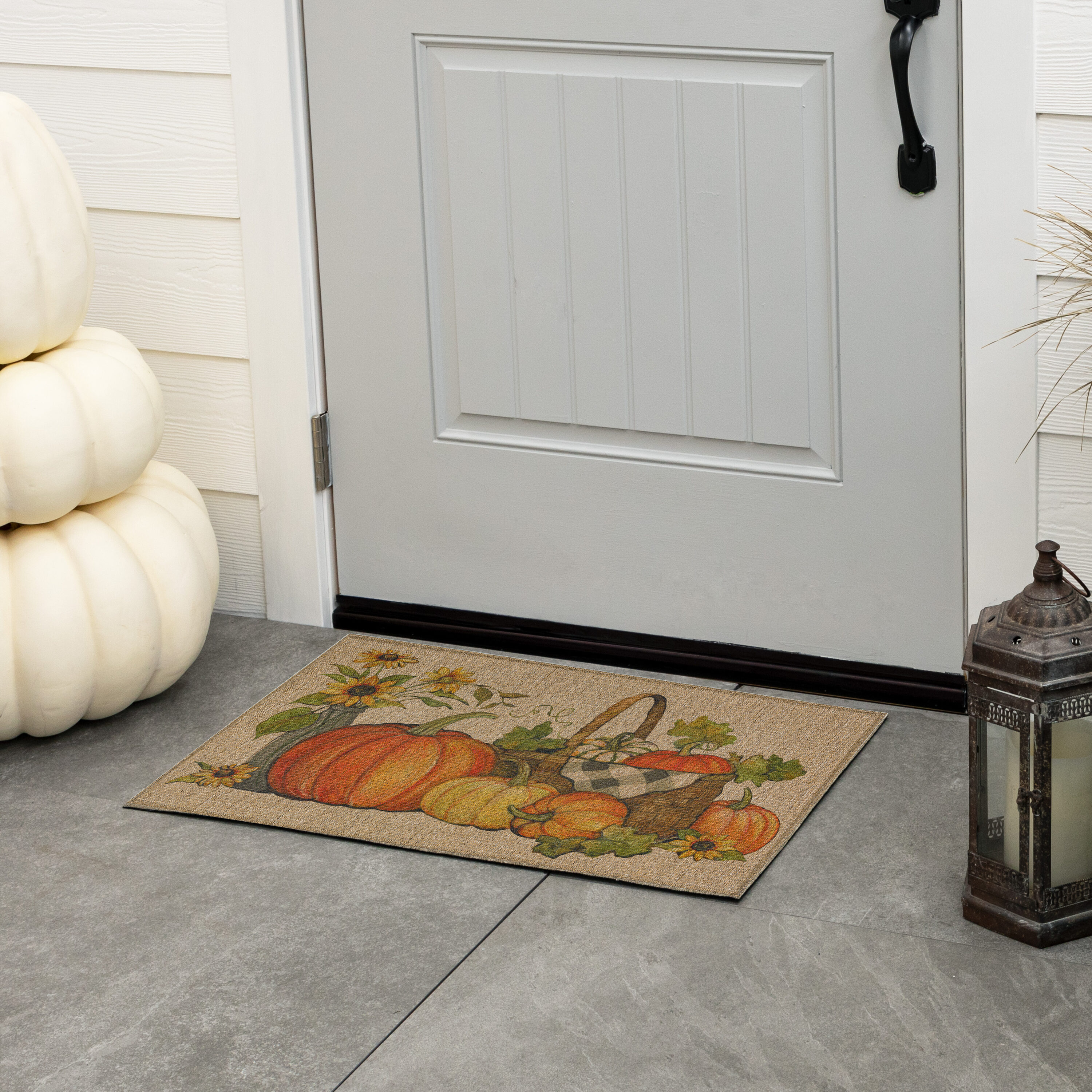 Holiday Living B1079 20247 018030 18-in x 30-in Multiple colors/finish Polyester Non-Slip Grip Indoor Decorative Fall Door Mat 3 -Pack