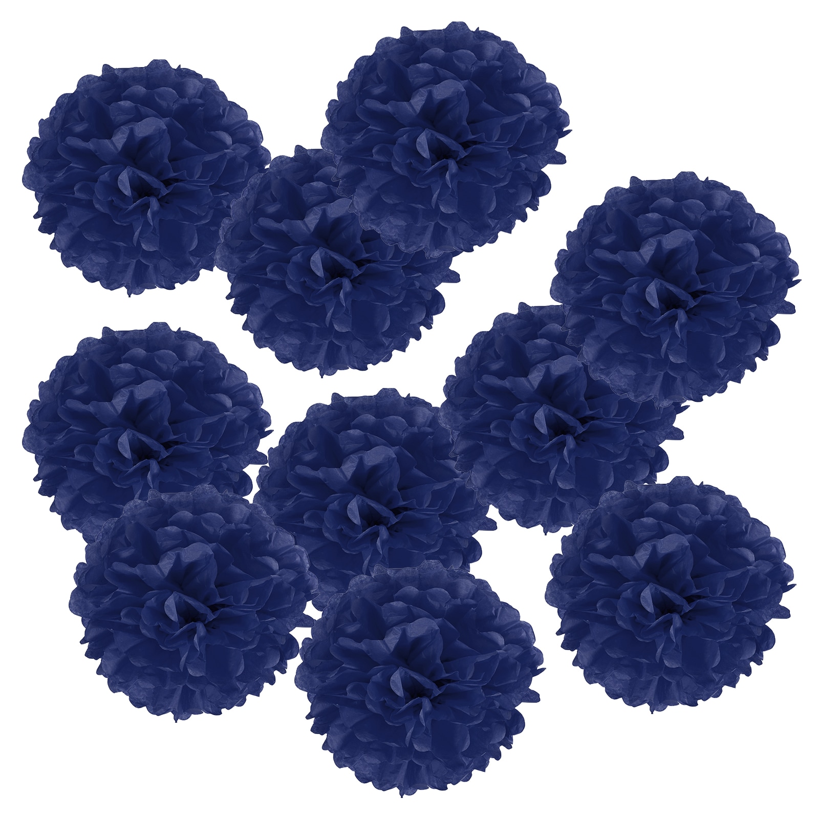 PATIKIL 4inch Tissue Pom Poms Flowers 10pcs Paper Flower Ball for Wedding Bridal Shower Birthday Bachelorette Party Backdrop Decoration Navy Blue #S26032300UX2740