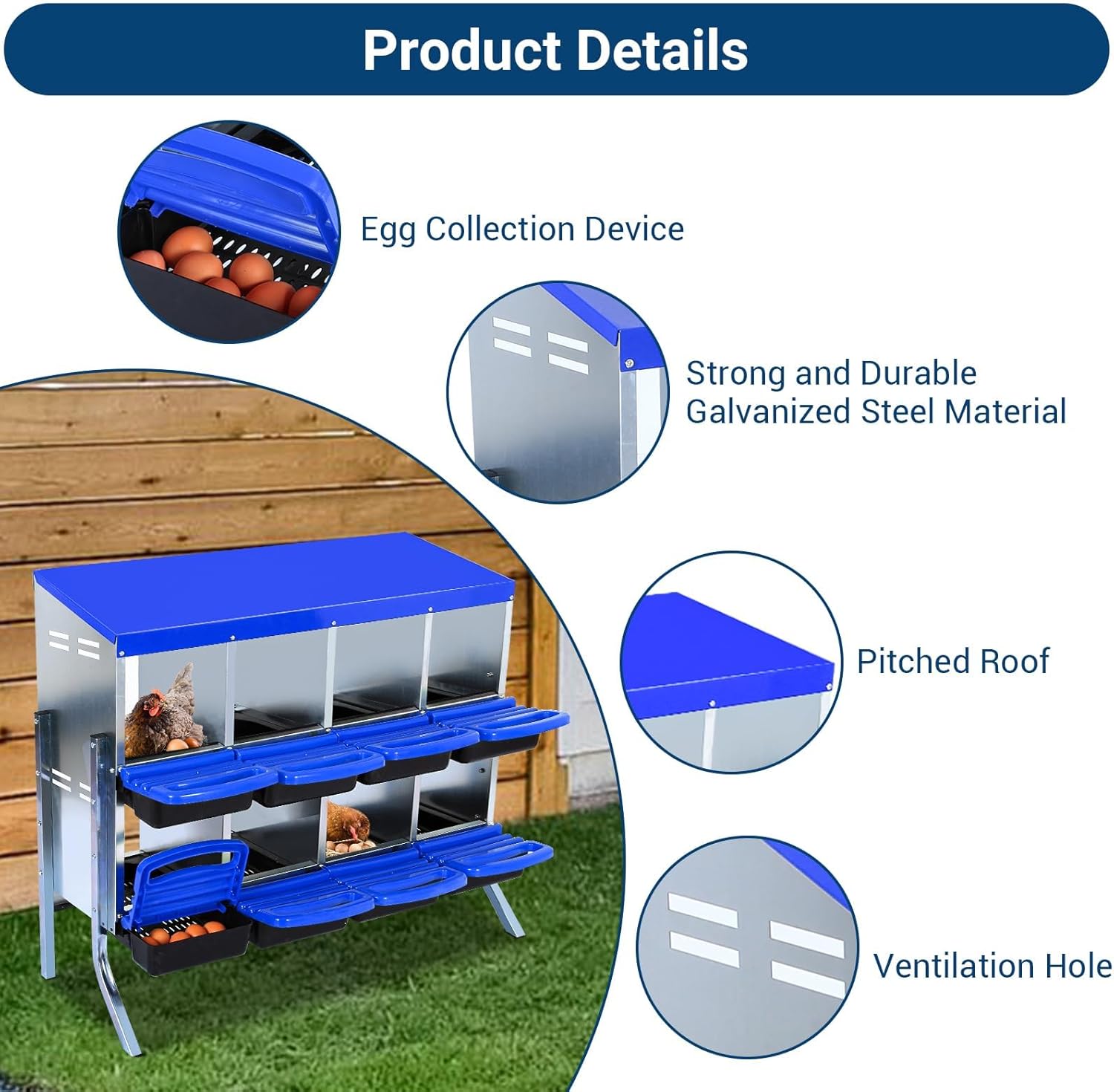 Qeetex GGL-PPG-33CX8SXP Chicken-Coops-Rabbit-Hutches - View #4