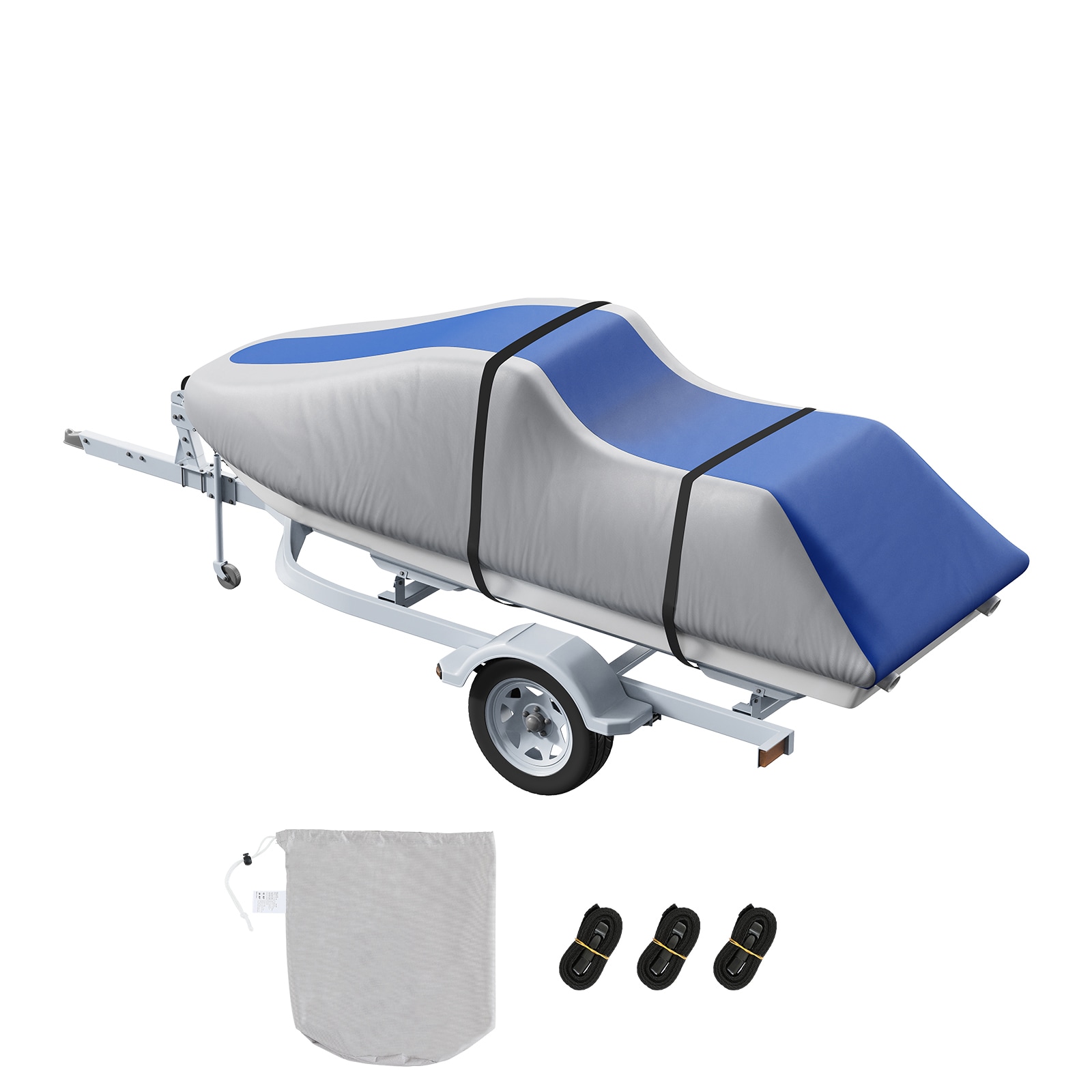 VEVOR MTTZ600D1261S5O7FV0 Grey+blue 126"-135" 600d Marine-grade Oxford Fabric Jet Ski Cover