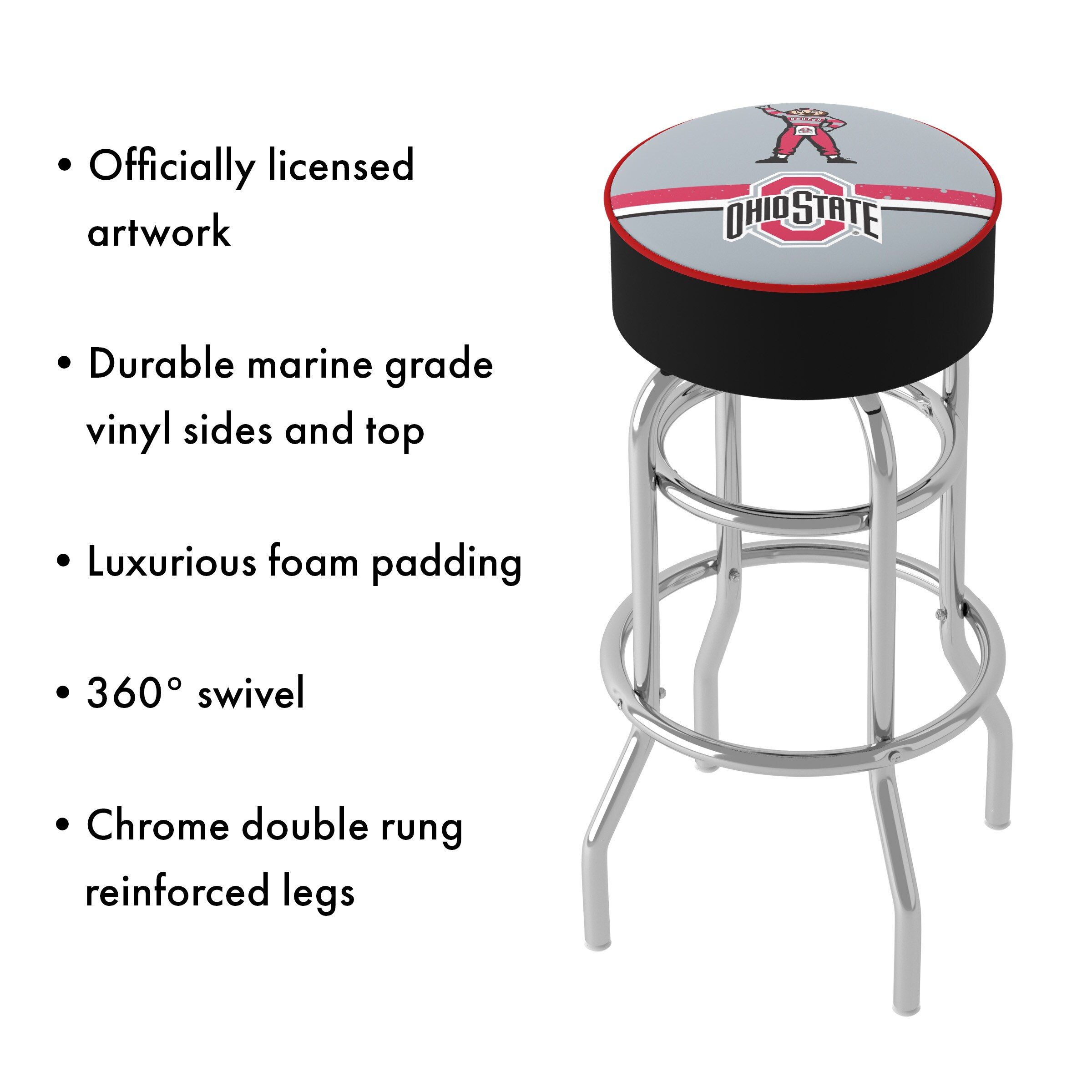 Trademark Gameroom OSU1000-STRIPE stools - View #3