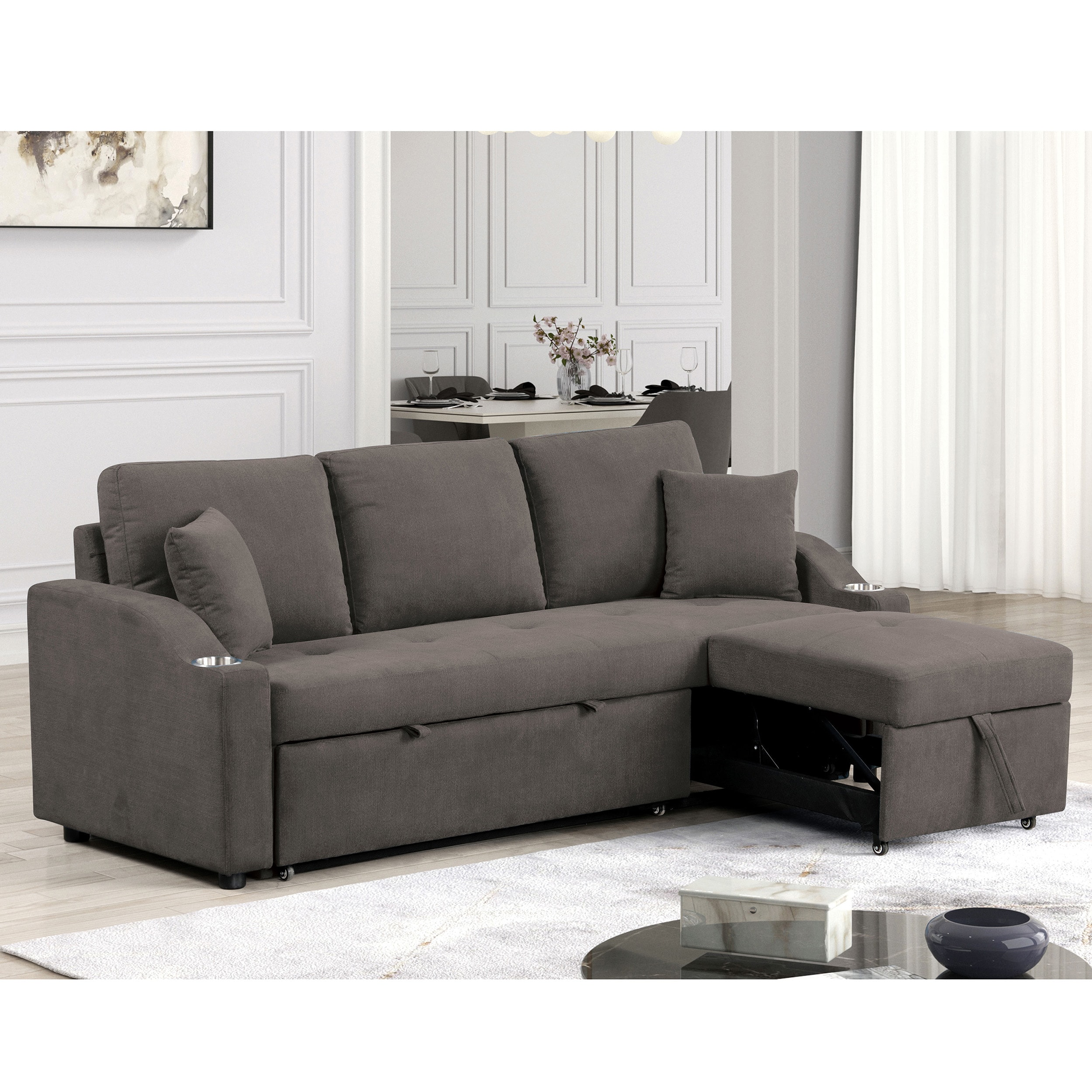 Furniture of America IDF-N6963GY Sofas-Loveseats - View #2