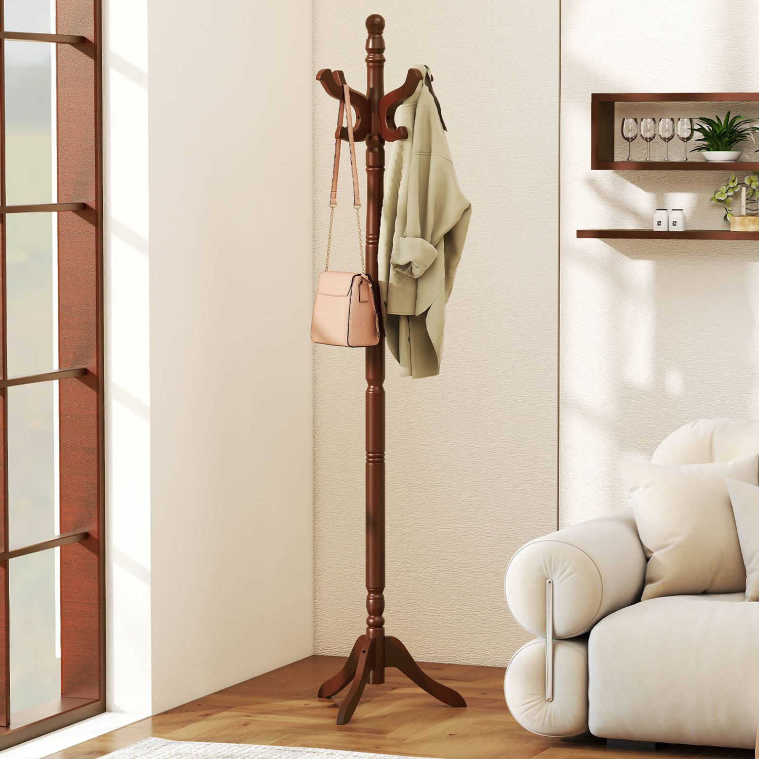 Costway HCST08393 Coatrack-Stands-Pedestals - View #2