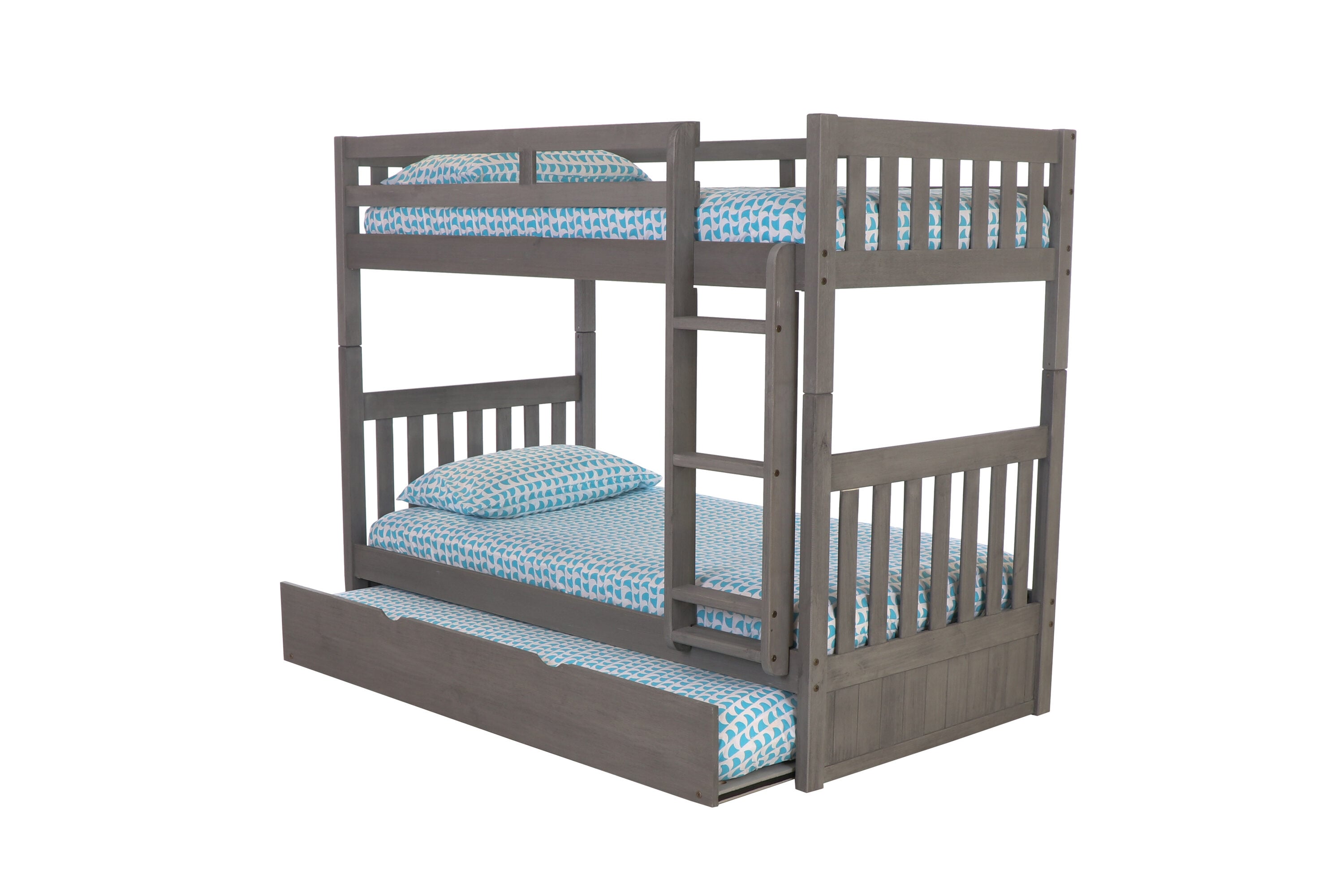 A Furniture Classics 83211TRU-22 Charcoal Gray Twin over twin Bunk Bed