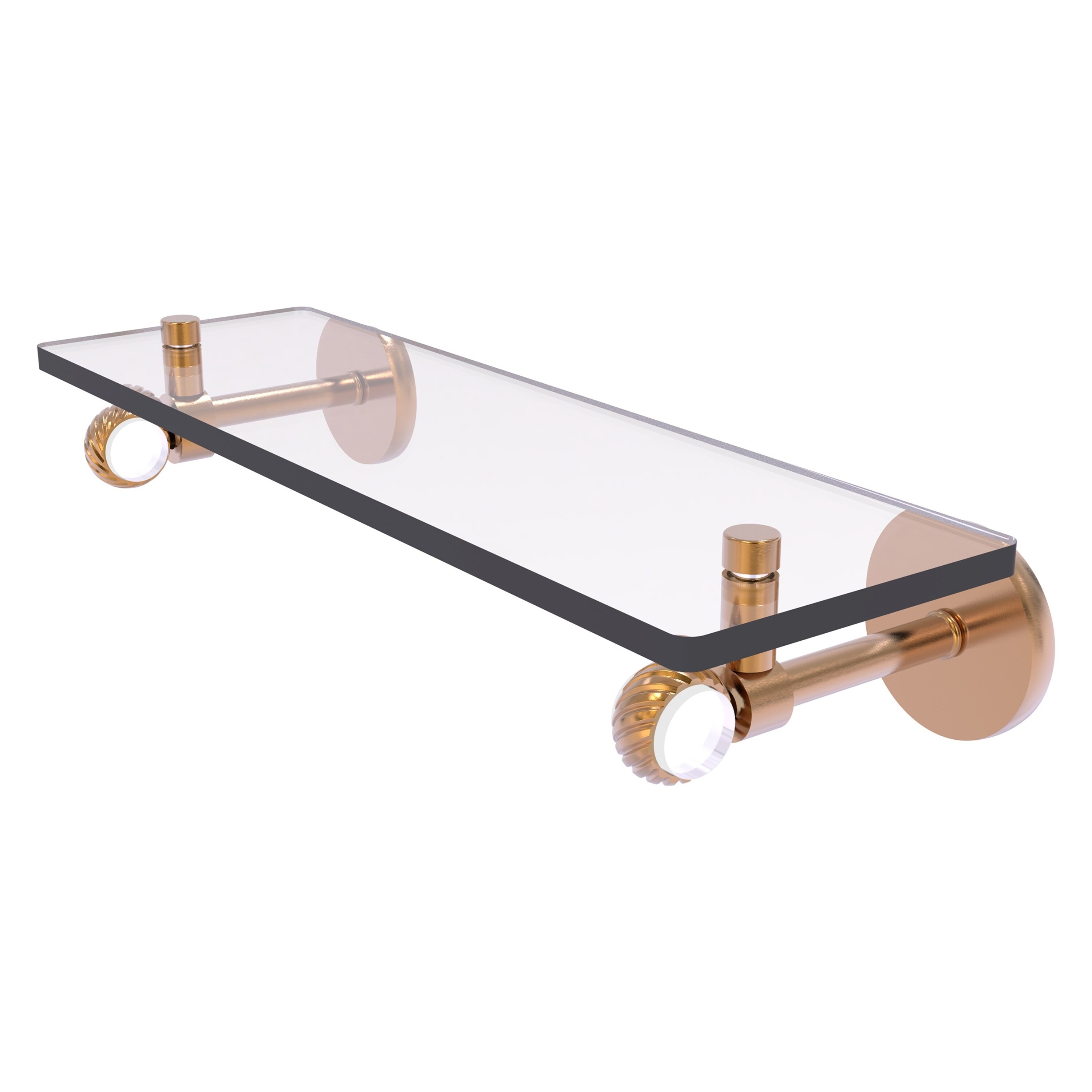 Allied Brass CV-1T-16-BBR Clearview Brushed Bronze 1-Tier Wall Mount Bathroom Shelf (16-in x 3.3-in x 5-in)