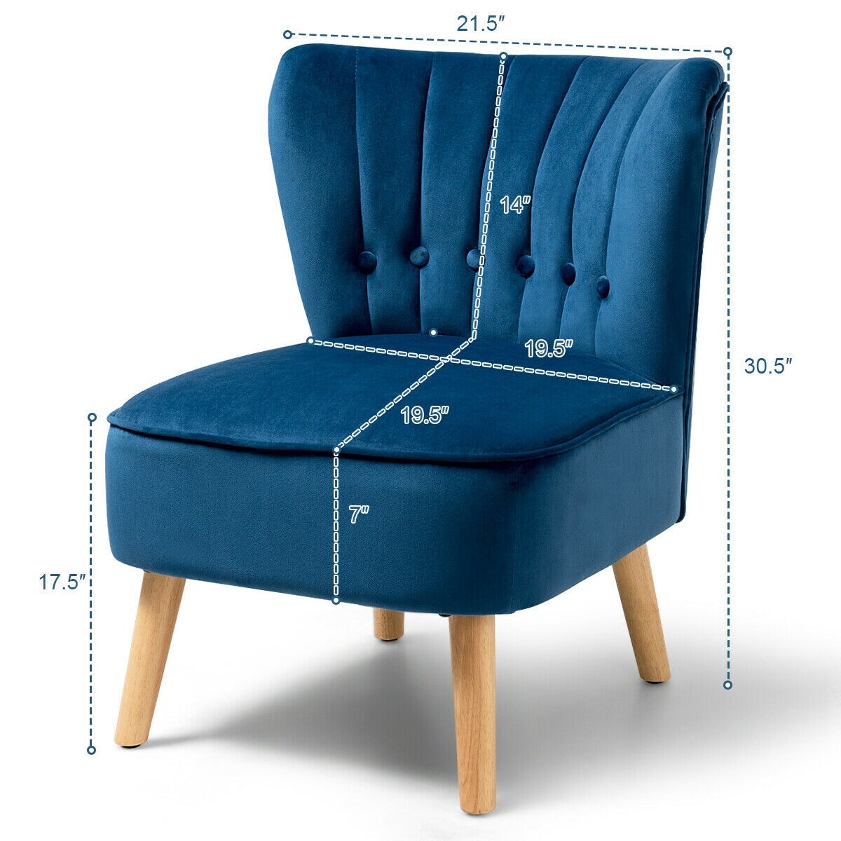 WELLFOR HW-HWY2-66638BL chairs - View #2