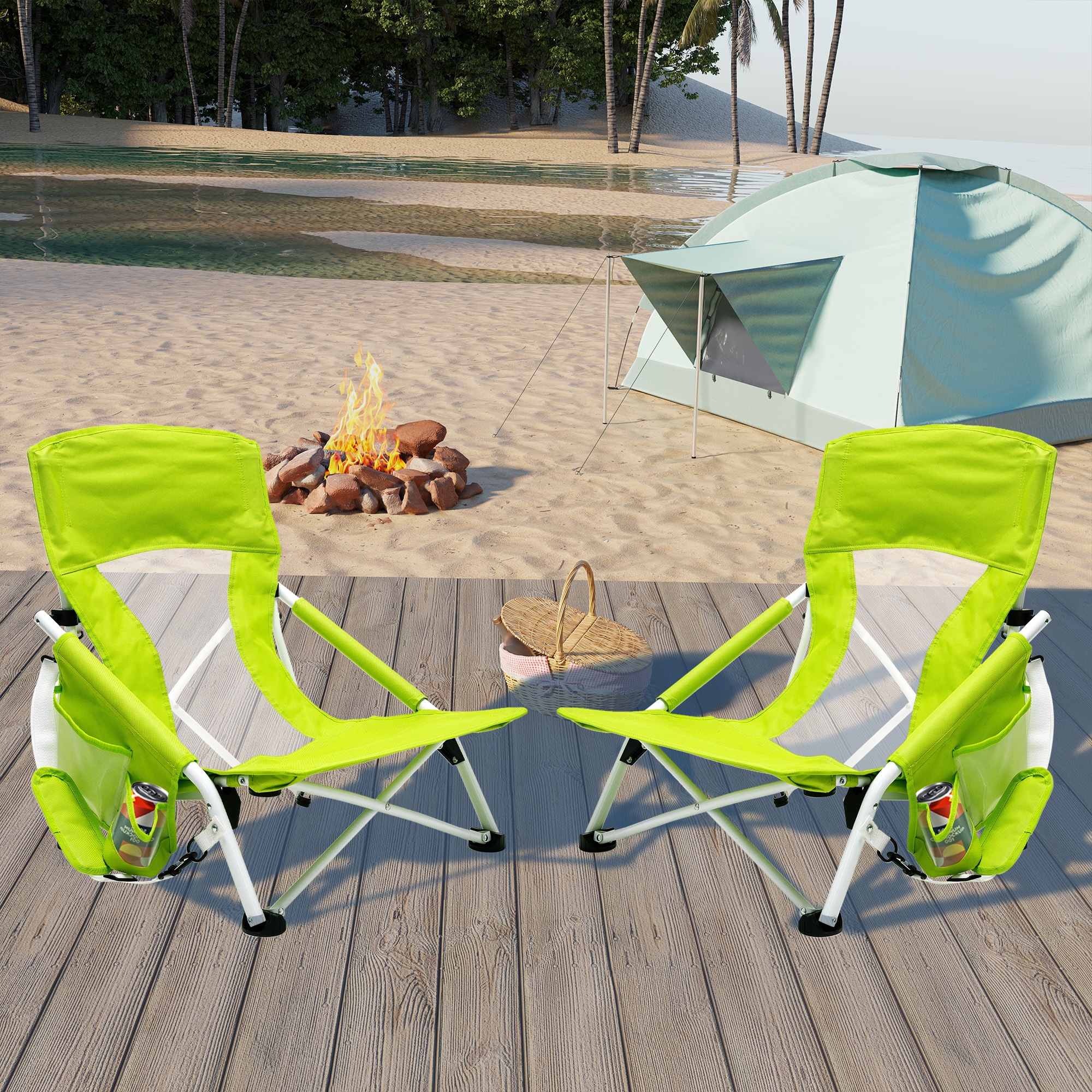 Clihome CL-P2AC2417GGN2 Beach-Camping-Chairs - View #2