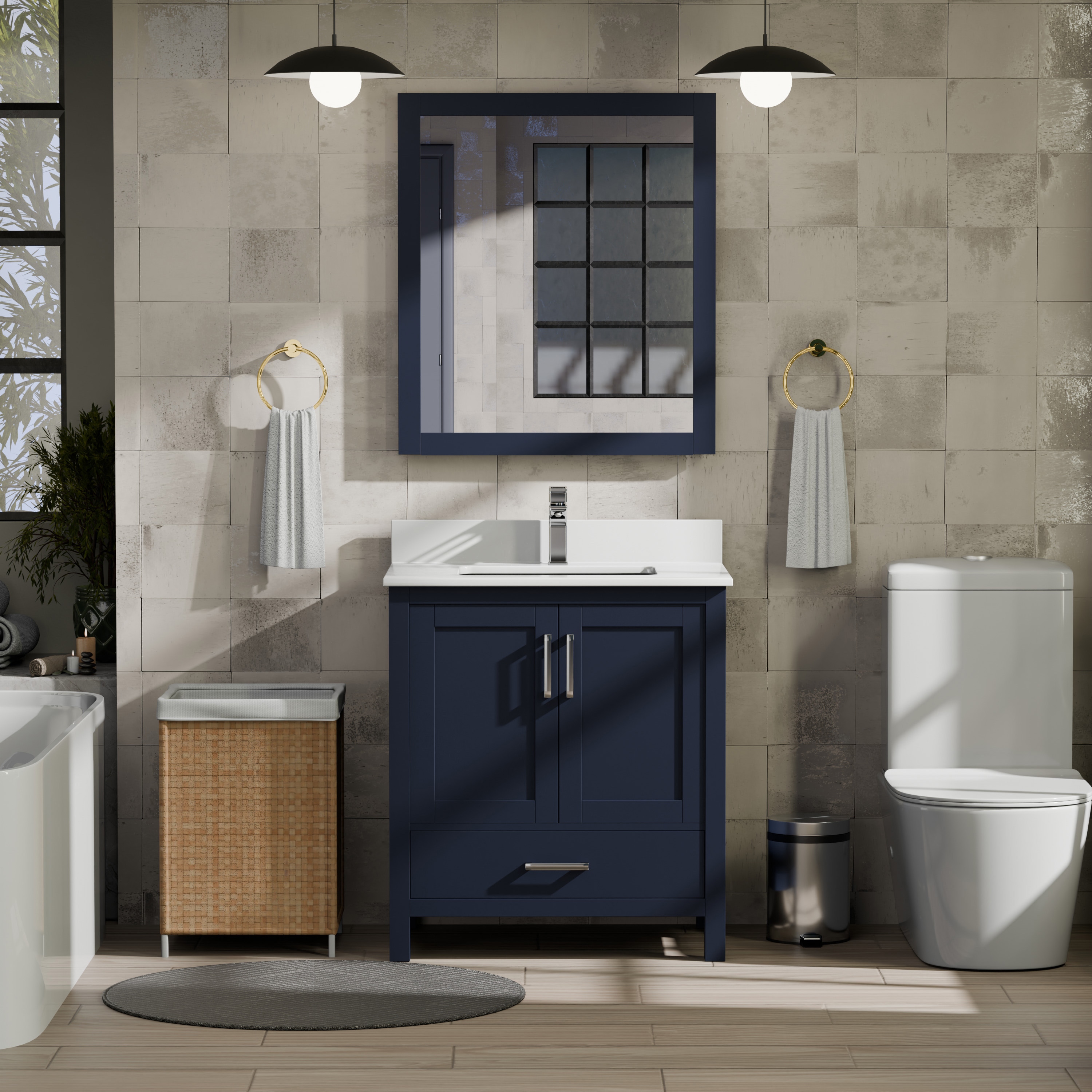 Lexora LJ342230SEWQM28F Bath-Vanity-Combo - View #2