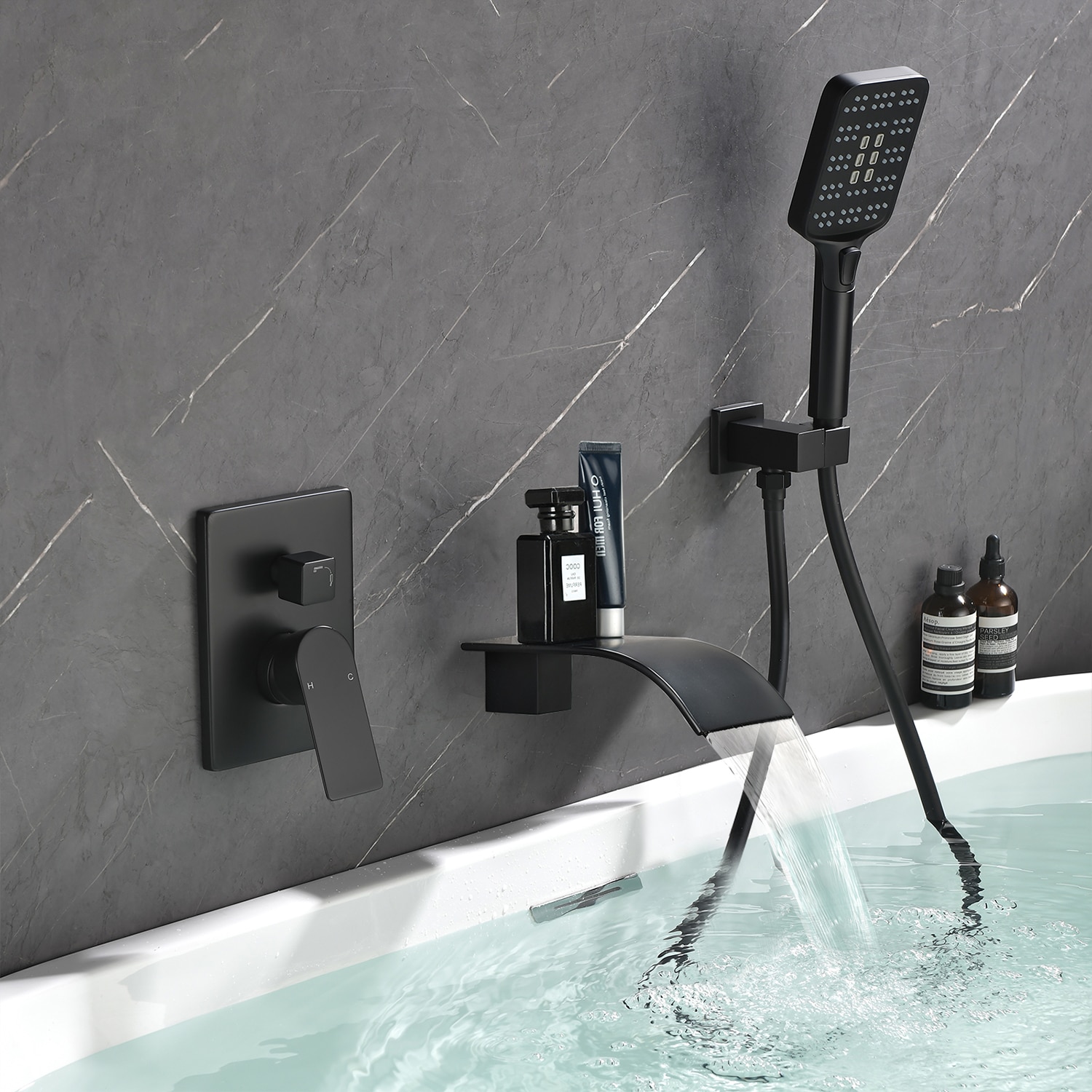 WELLFOR CR-P-WM-2W01MB Roman-Tub-Faucets - View #2