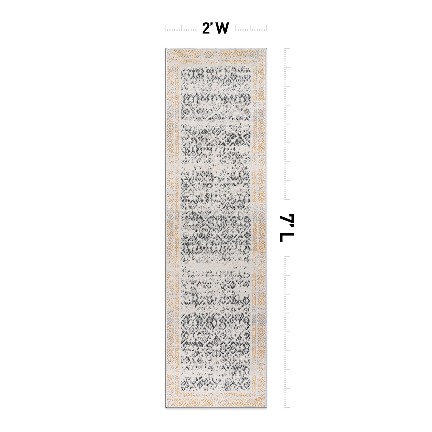 World Rug Gallery 2095YELLOW2X7 rugs - View #2