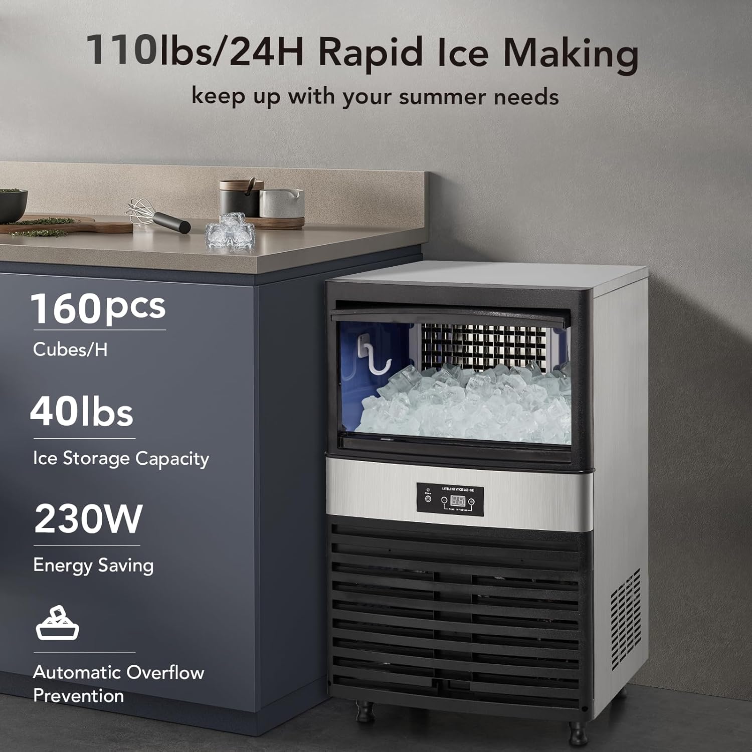 Qeetex LHF-ZBJ-PHO-0YHLZPD3 Commercial-Ice-Makers - View #2