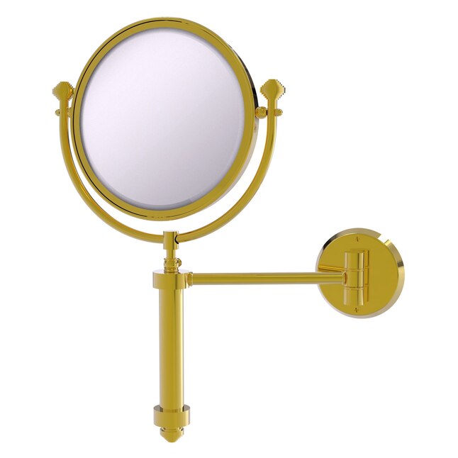 Allied Brass Southbeach 8-in x 16-in Polished Brass Double-Sided Magnifying Wall-Mounted Vanity Mirror Allied Brass Southbeach 8-in x 16-in Polished Brass Double-Sided Magnifying Wall-Mounted Vanity Mirror