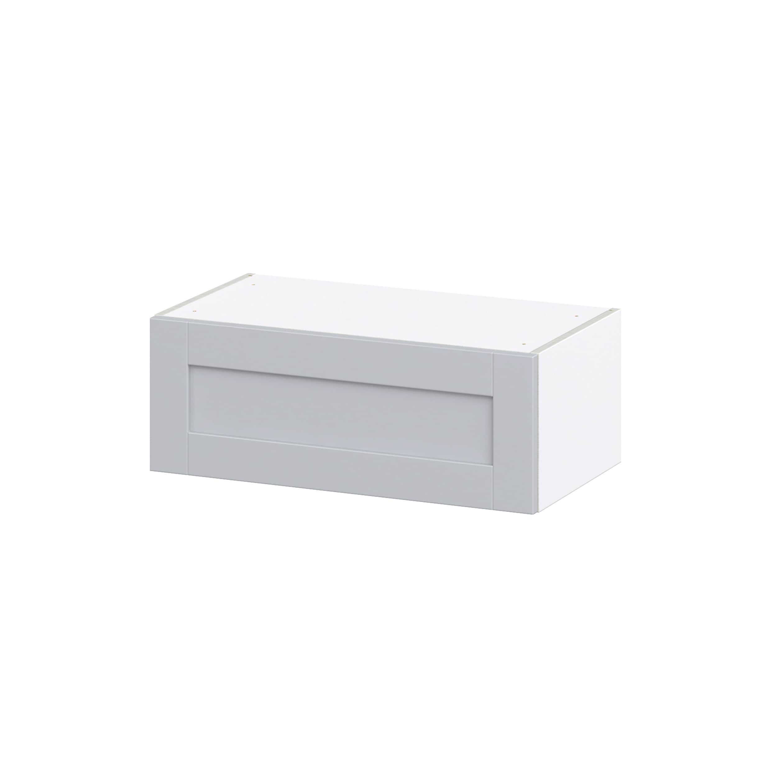 Hugo&Borg DSWLU2710-CH Charlesberg 27-in W x 10-in H x 14-in D Light Gray Wall Fully assembled Cabinet (Recessed Panel Shaker)