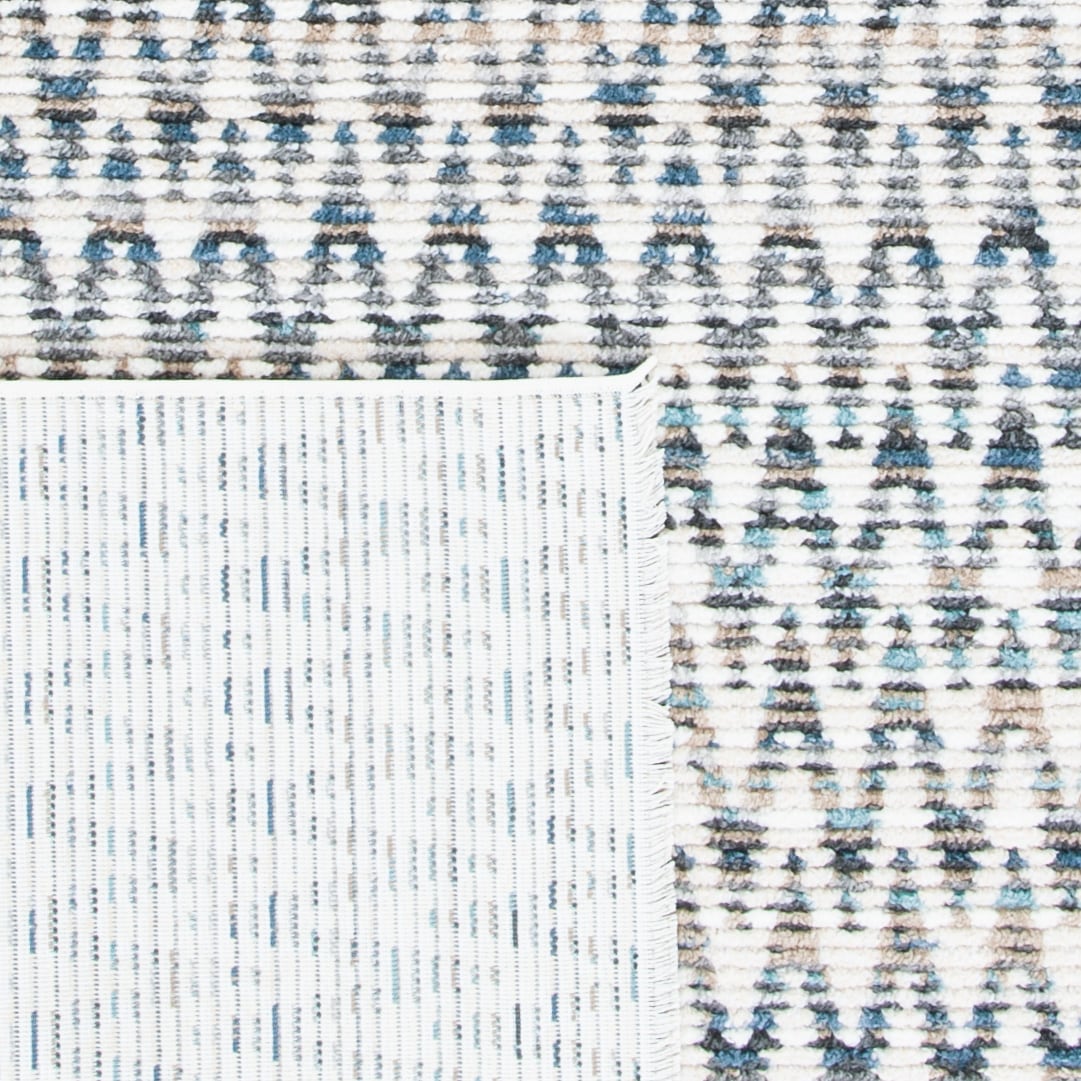 Ivory Easy-Care Synthetic Reversible Area Rug 54x16 Inches