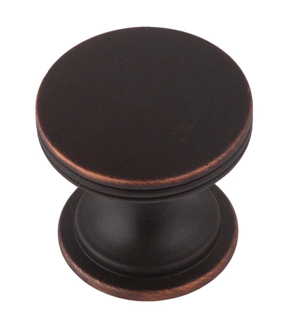 Elon Oil Rubbed Bronze Round Cabinet Knob with Mounting Hardware