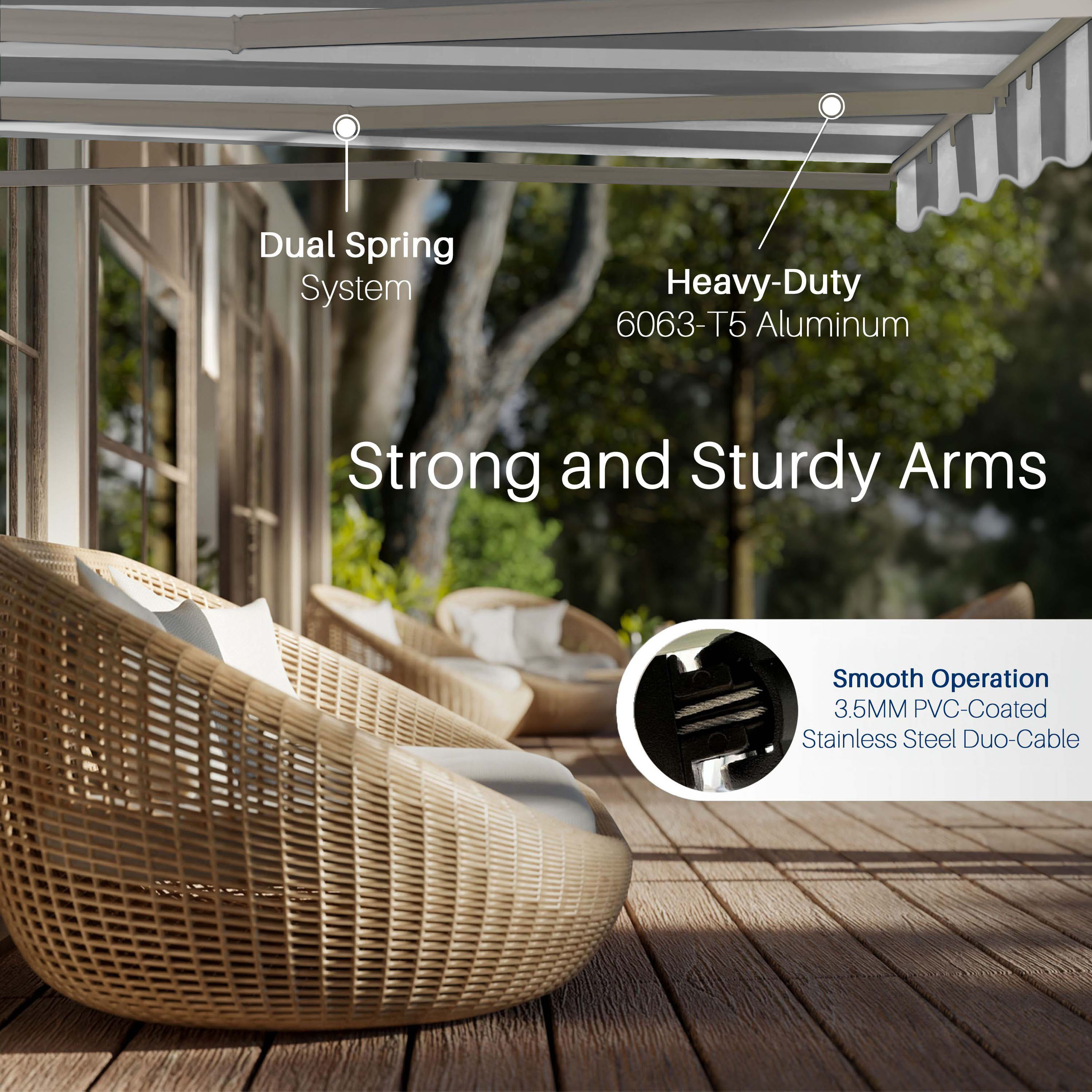 ALEKO AWM10X8GREYWHT-LO awnings - View #3