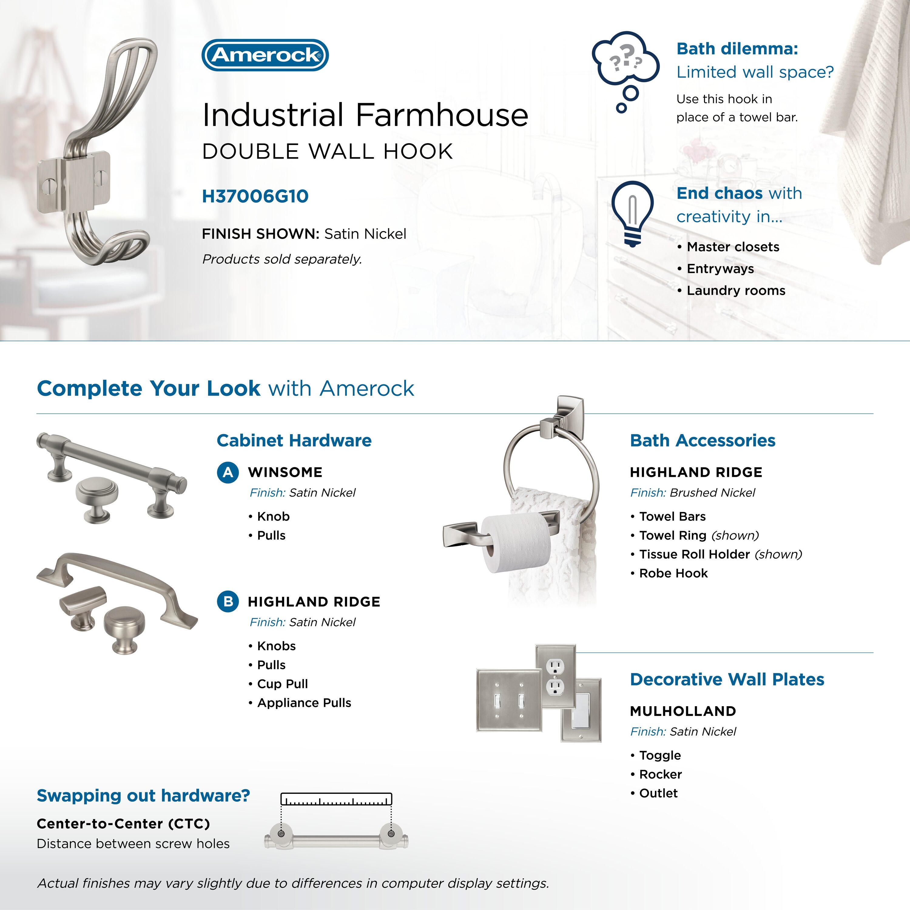 Amerock H37006G10 Decorative-Wall-Hooks - View #6