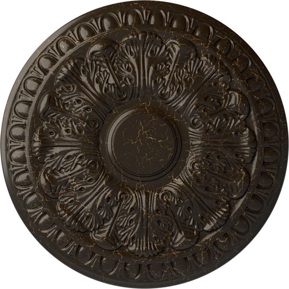 Ekena Millwork CM15CNSHC Colton 15.75-in W x 15.75-in L Painted Stone Hearth Crackle Polyurethane Whole Ceiling Medallion