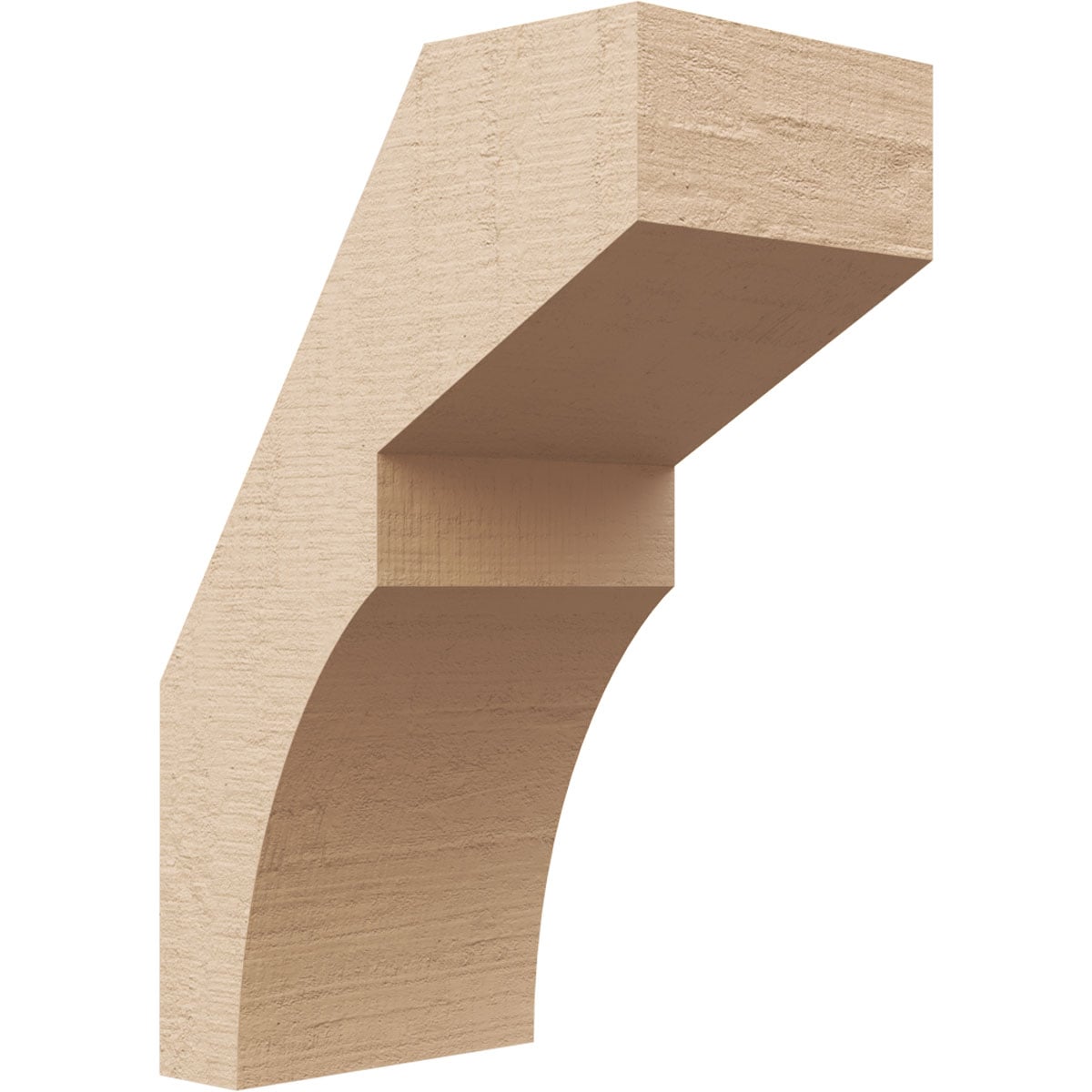 Ekena Millwork BRCUR05X08X12MONRCPR 5-in x 12-in x 8-in Primed Urethane Monterey Rough Cedar TimberThane Knee Brace