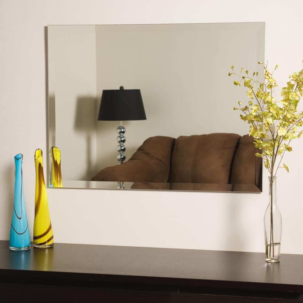 Decor Wonderland 236 In W X 315 In H Rectangular Frameless Bathroom Vanity Mirror In The 0619