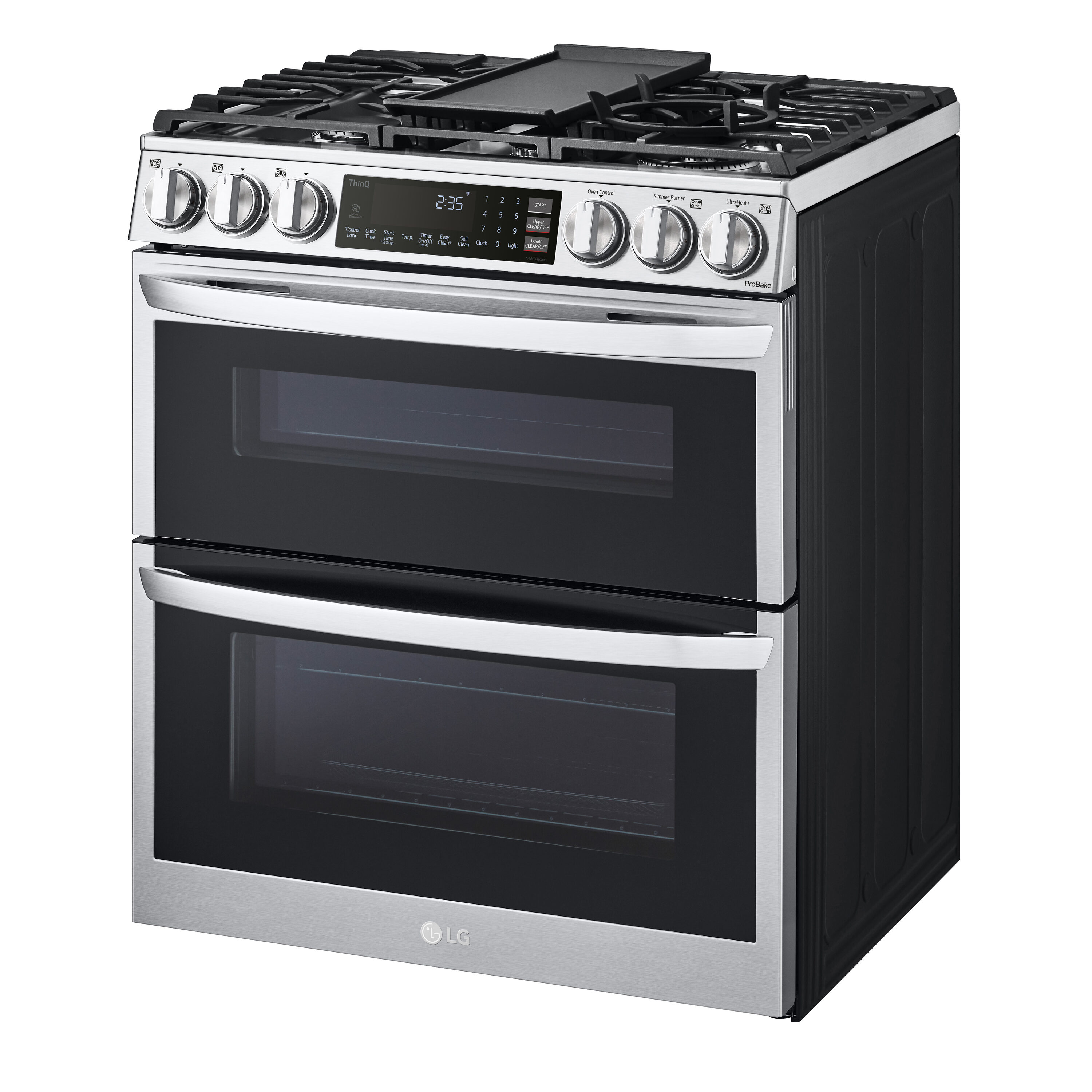 CBGS3028S LG Studio 30 Gas Cooktop with Griddle and Cast Iron Grates -  Stainless Steel