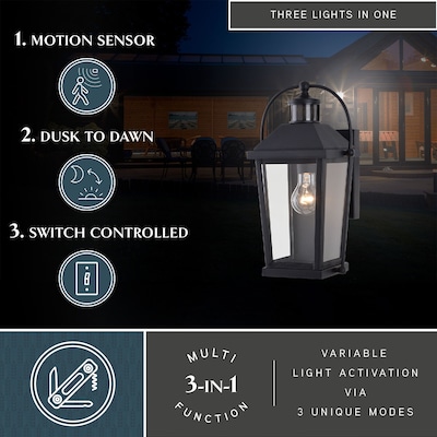 Cascadia Abigail 12.25-in H Textured Black Medium Base (E-26) Outdoor Wall Light Cascadia Abigail 12.25-in H Textured Black Medium Base (E-26) Outdoor Wall Light