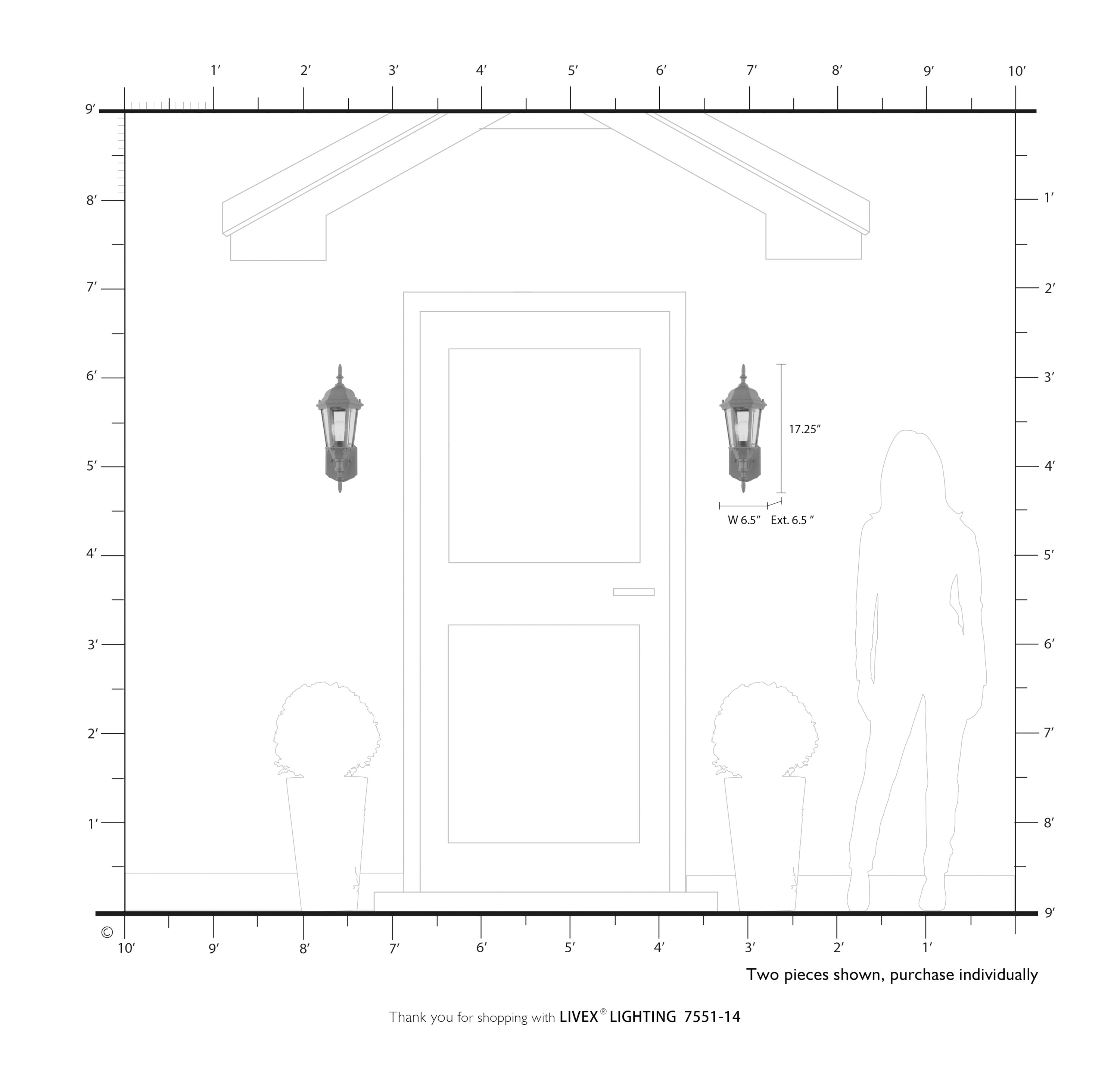 Livex Lighting 7551-14 Outdoor-Wall-Lighting - View #2