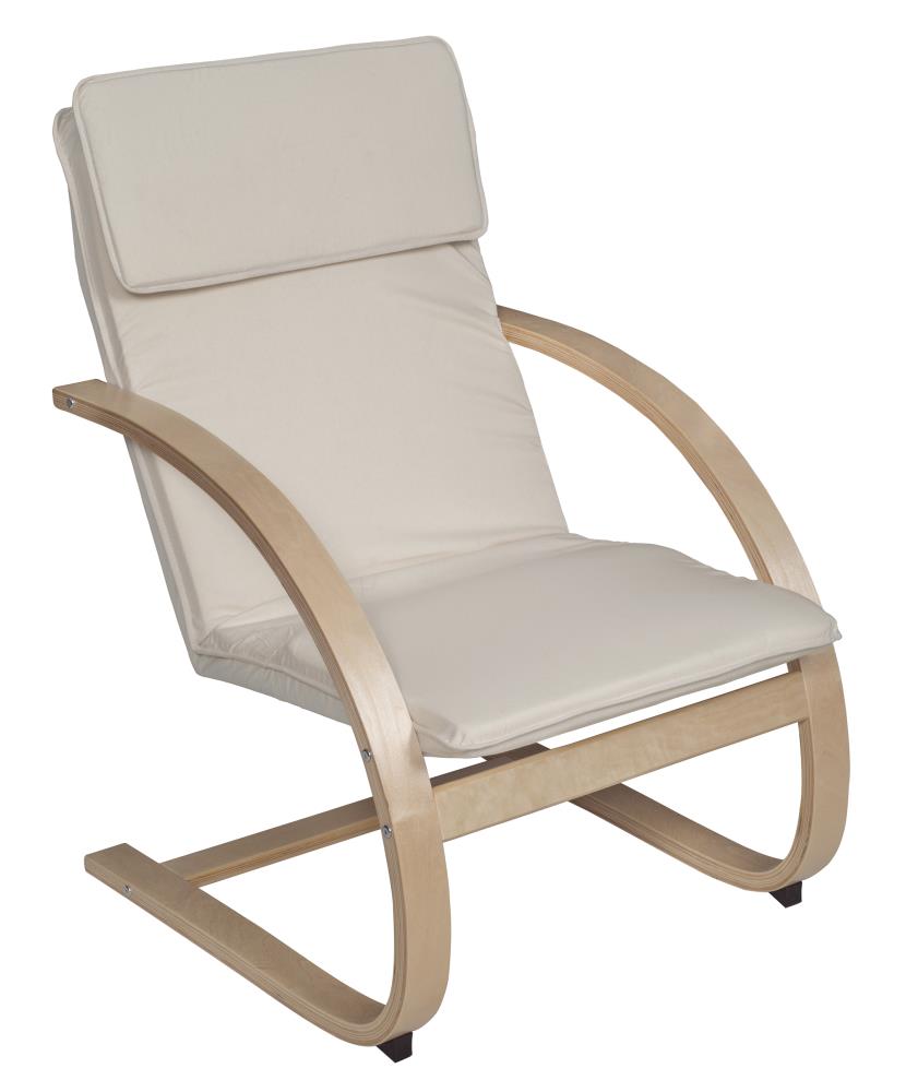 Modern Ikea Poang Armchair Bentwood Chair w/ White Cushion