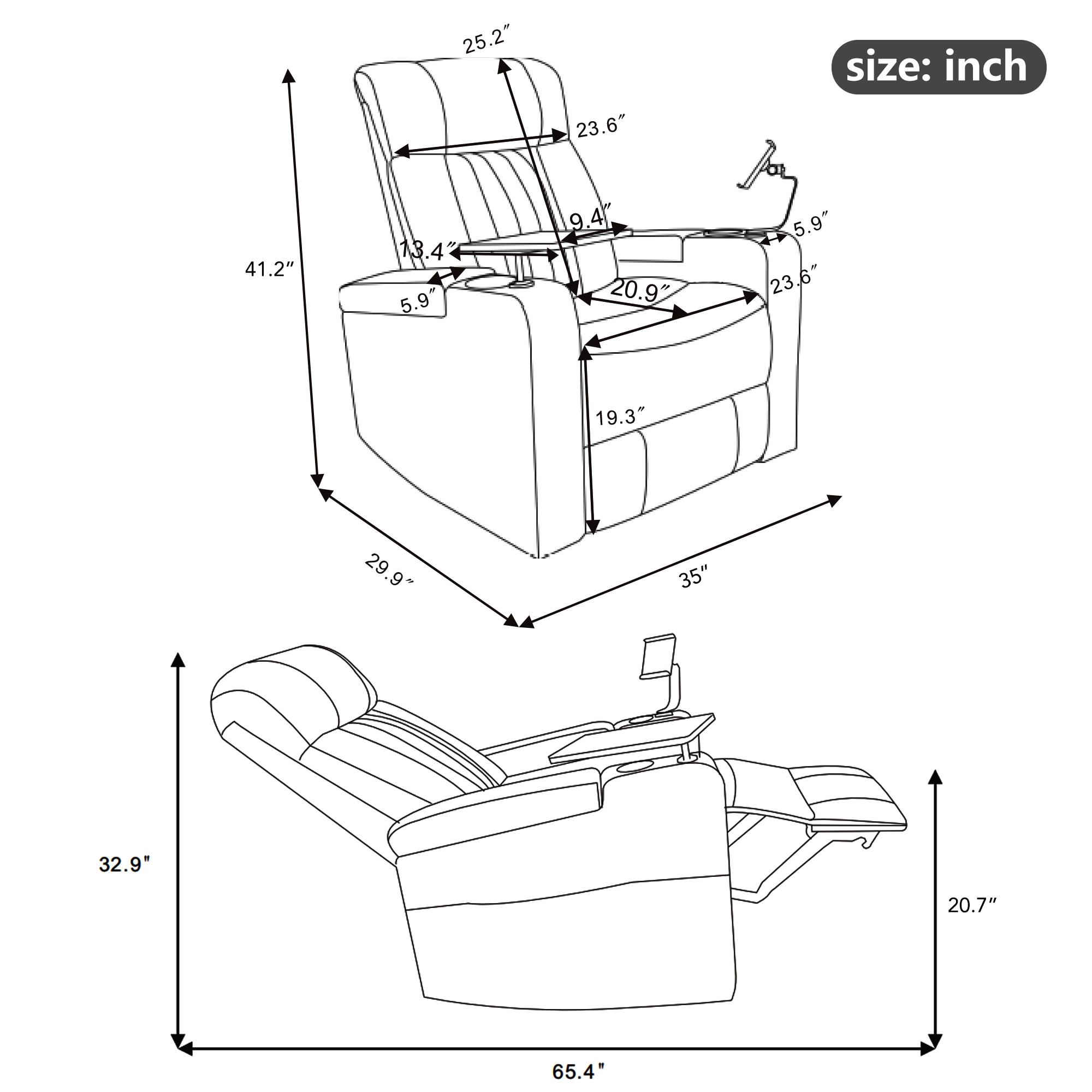 LOVMOR SF-L-N719S000710D recliners - View #2