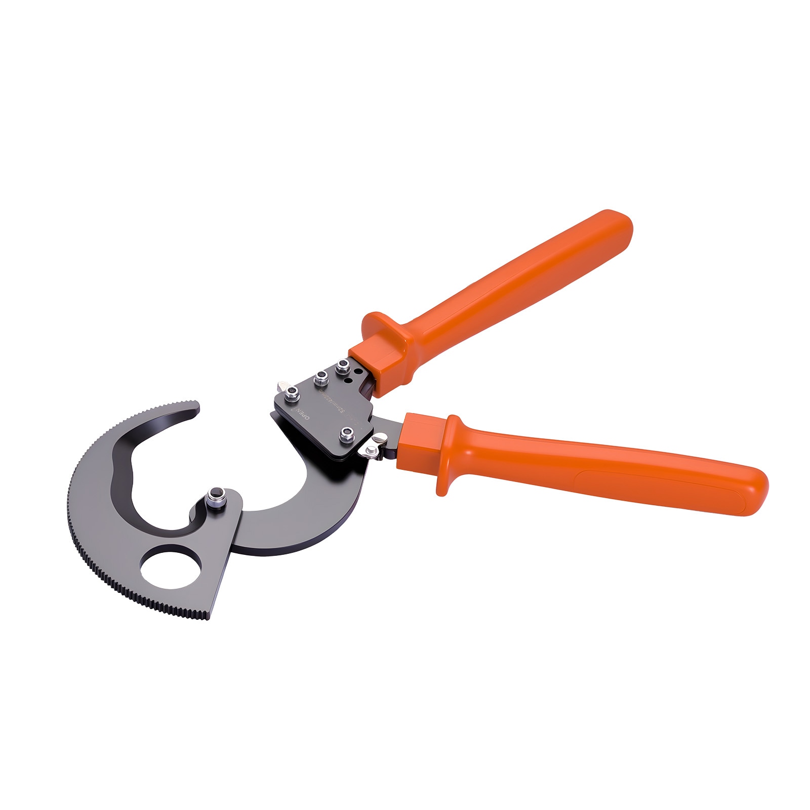GIVIMO Ratcheting Cable Cutter Spring Steel Blades with PVC-Coated Handles Quick-Release Button Heavy-Duty Ratchet Cable Wire Cutter for Copper Aluminum Cables Up to 800 MCM 400 mm #LW108GIVSS4223