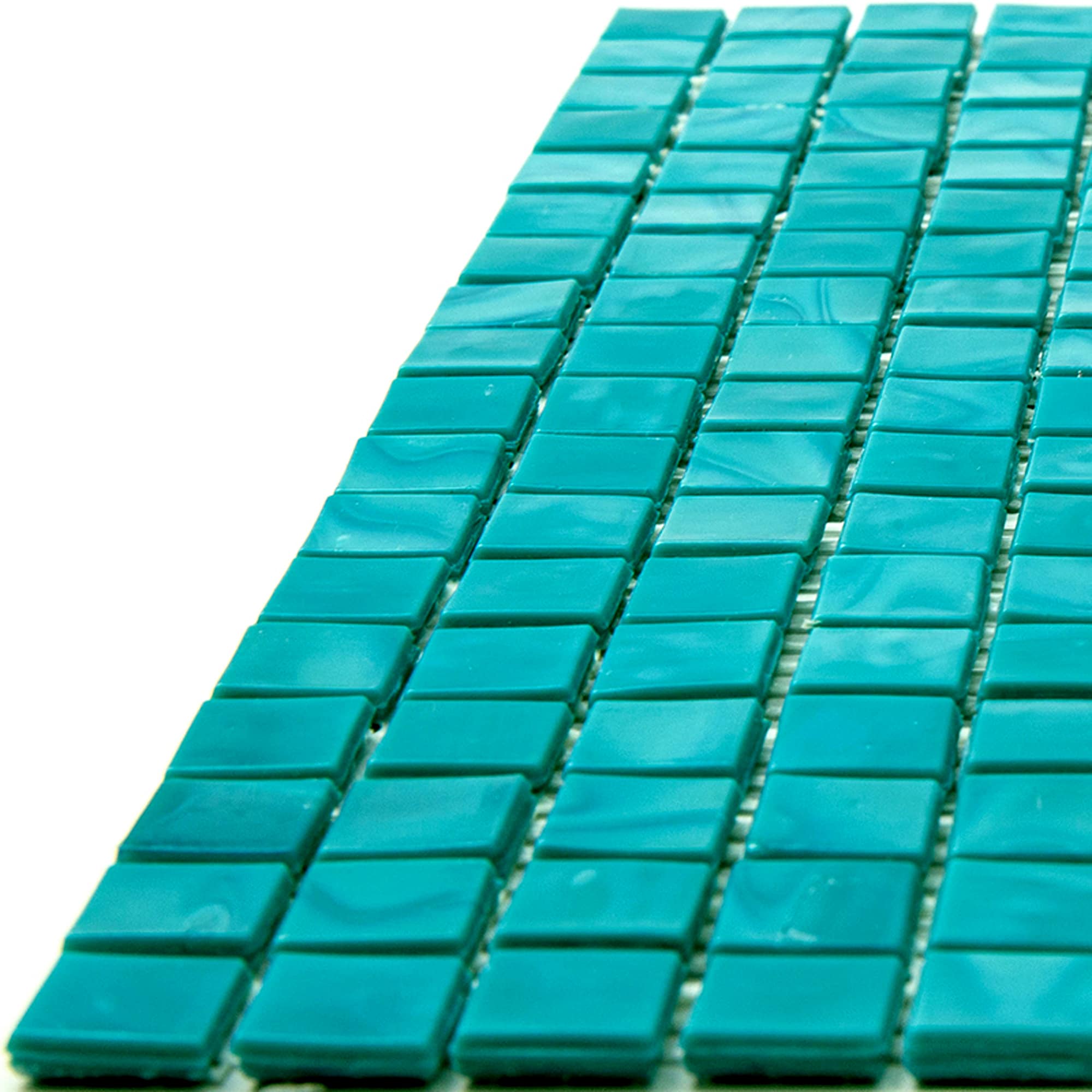 Turquoise Blue Iridescent Glass Mosaic Tile for Walls and Floors