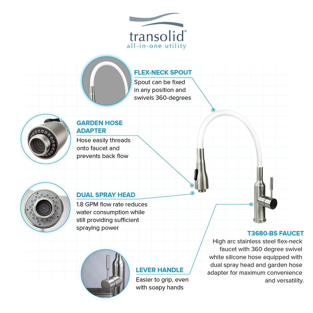 Transolid TCAB-2420-WS Laundry-Tubs-Utility-Sinks - View #5