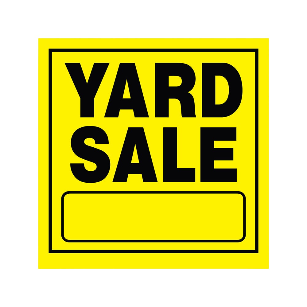 Hillman Yard Sale 11-in x 11-in Plastic Sale/For sale Sign