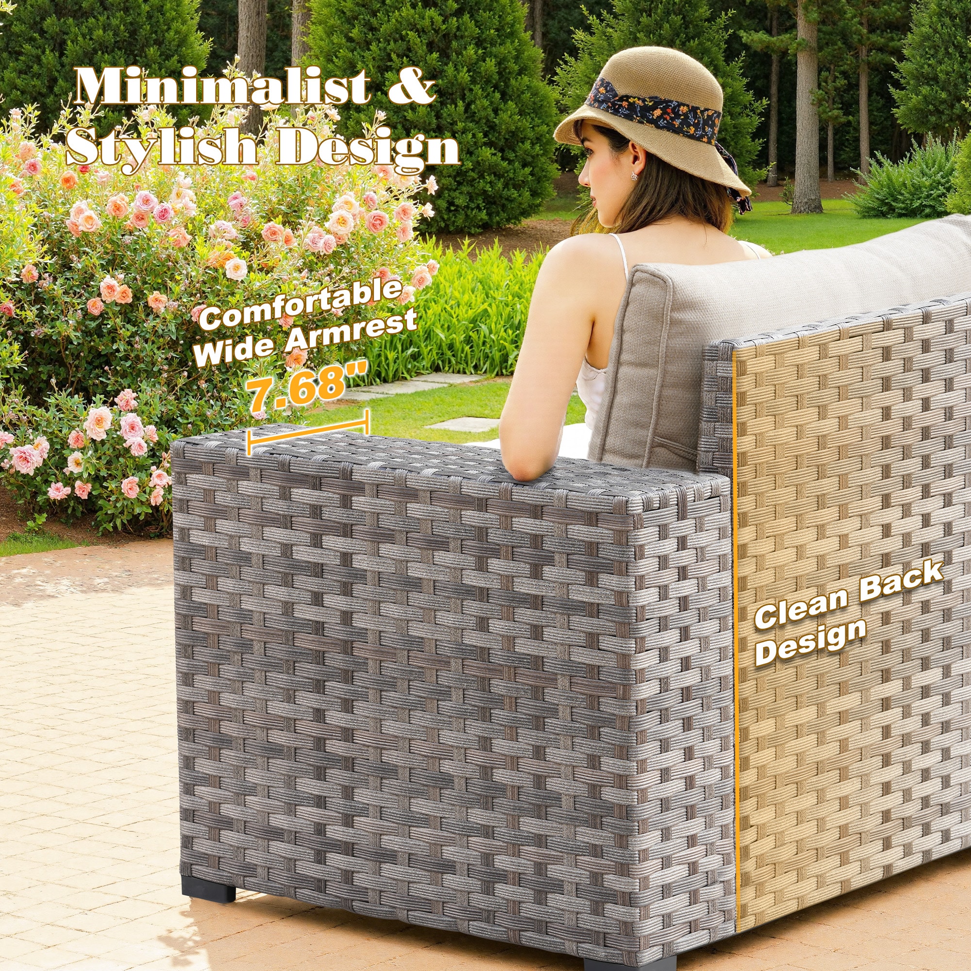 Pouuin SCFPBBR6-9 Patio-Sofas-Daybeds - View #6