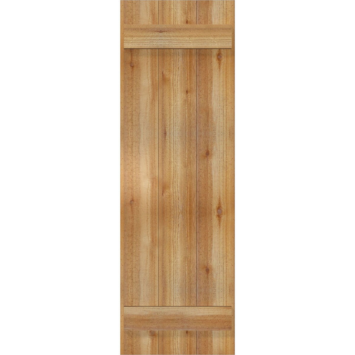 Ekena Millwork RBJ06S16X050RWR 16.125-in W x 50-in H Unfinished Paintable/Stainable Board and batten Wood Exterior Shutters ( 2 -Pack )