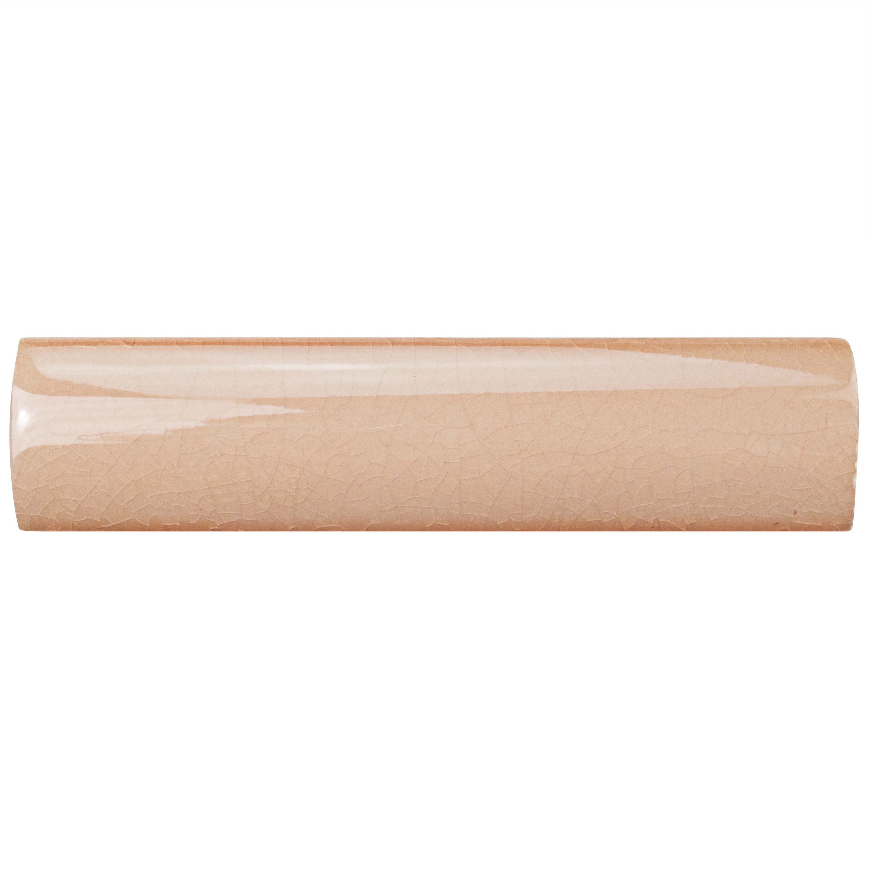 Affinity Tile WNUNCNCC Novecento Cubrecantos Canela 1-in x 6-in Glossy Ceramic Bullnose Tile ( 0.3-sq ft / Carton ) 6 -Pack