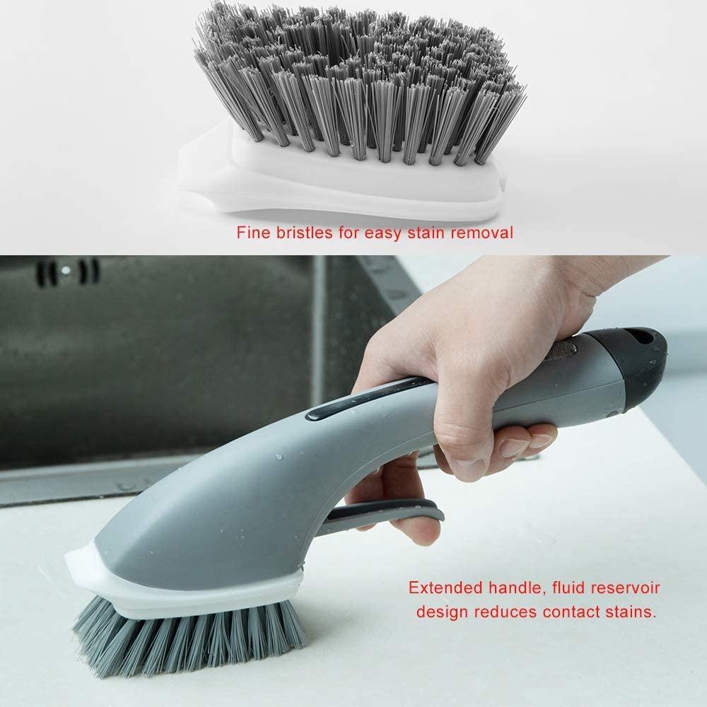 LIGHTSMAX Polypropylene Dish Brush with Soap Dispenser