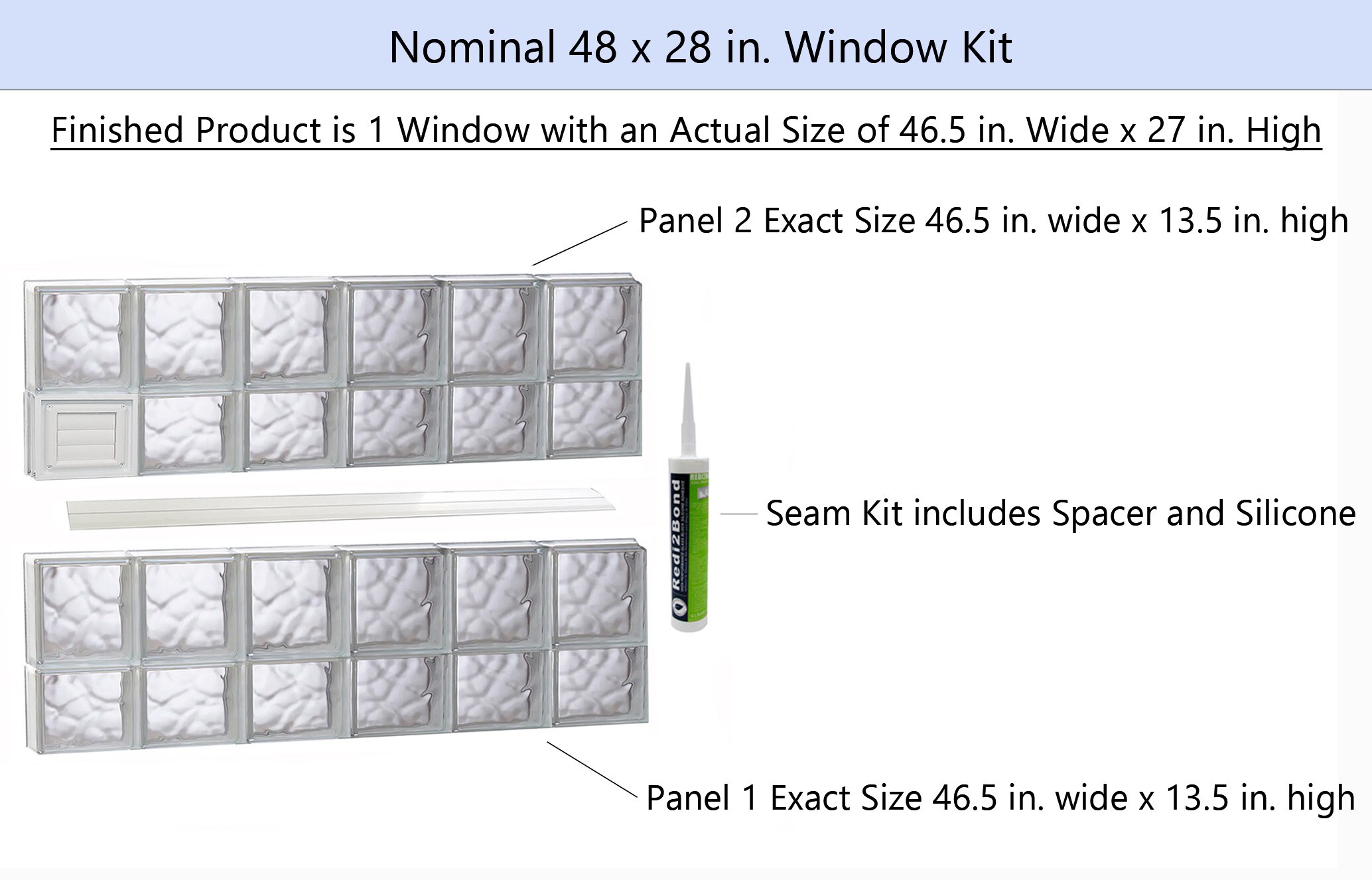REDI2SET D4828DC Glass-Block-Windows - View #2