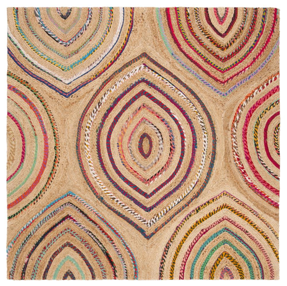 Cape Cod Multicolor Handwoven Jute Square Area Rug