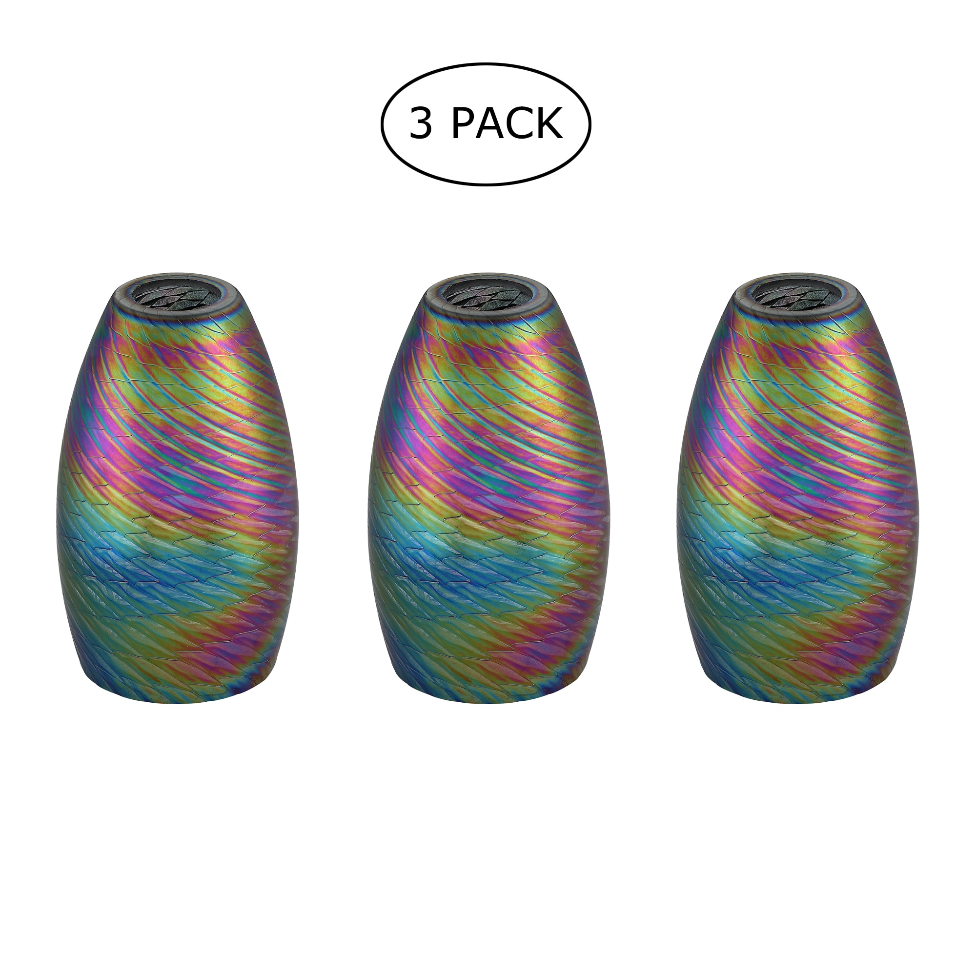 FAYMART LIGHTING 3SL20019 Ding 7.64-in x 4.73-in Drum Black Fish Pattern Art glass Pendant light shade with 1-5/8-in Fitter (Lip Fitter)